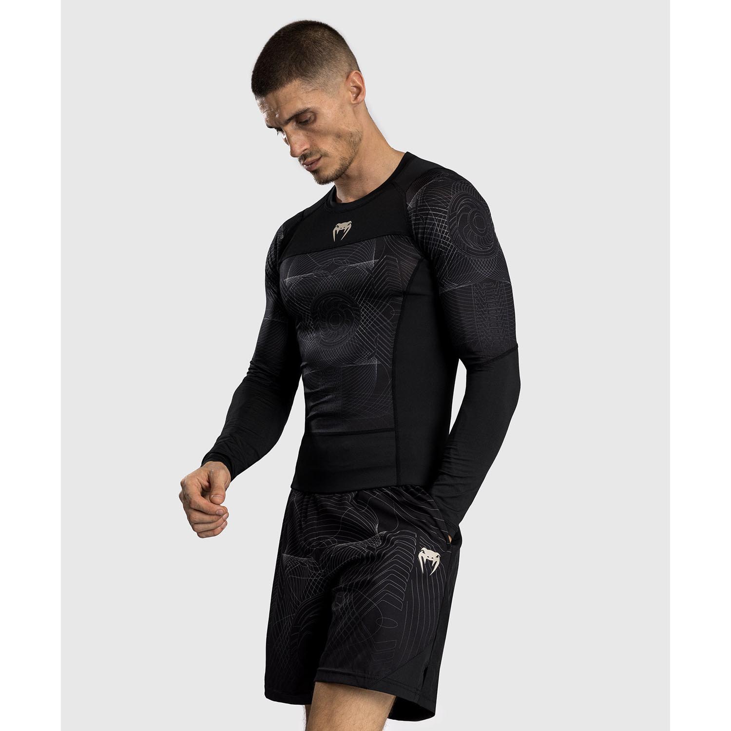 VENUM Rashguard, L/S, G-Fit Air, black-beige, XXL