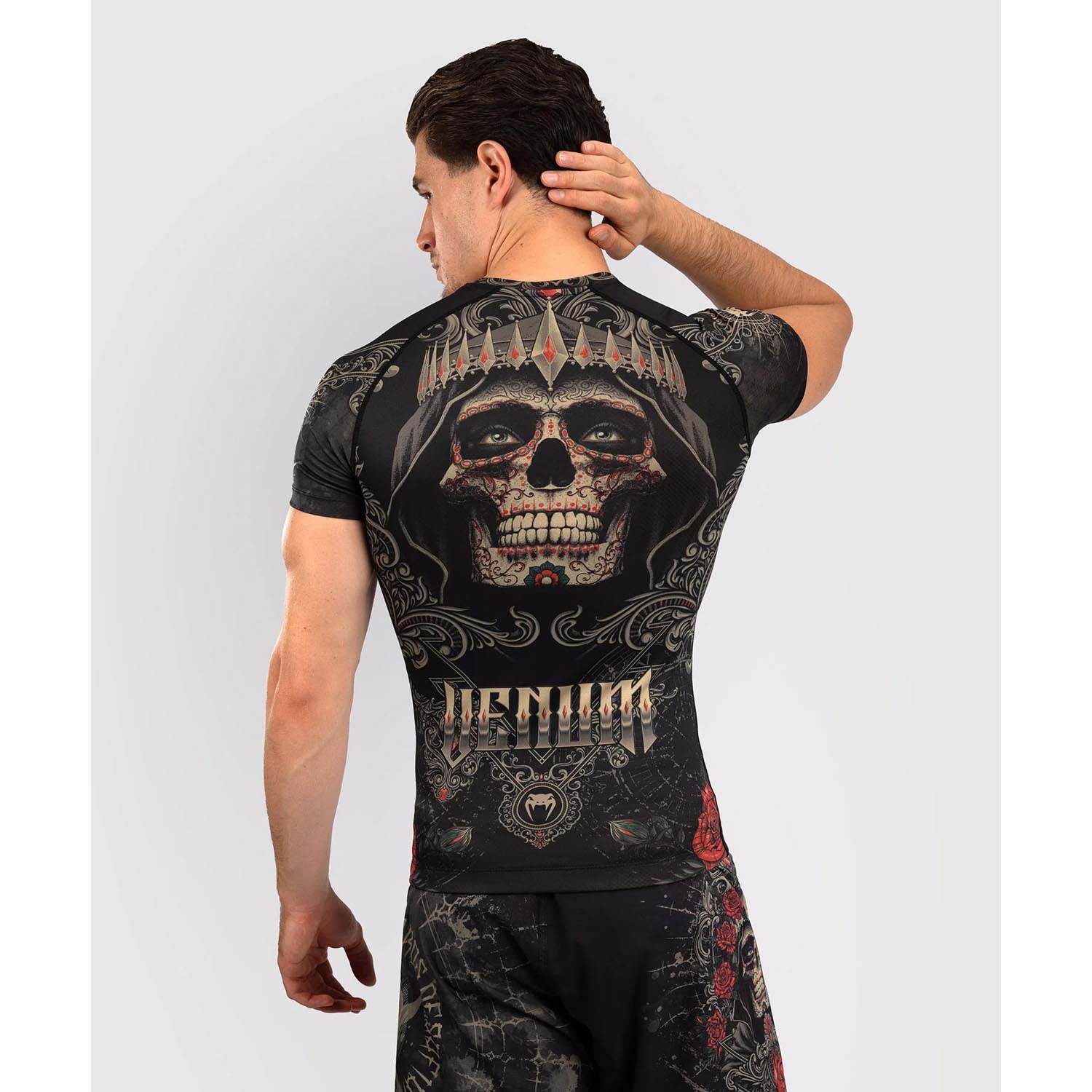 VENUM Rashguard, S/S, Santa Muerte 5.0, black-gold, XL