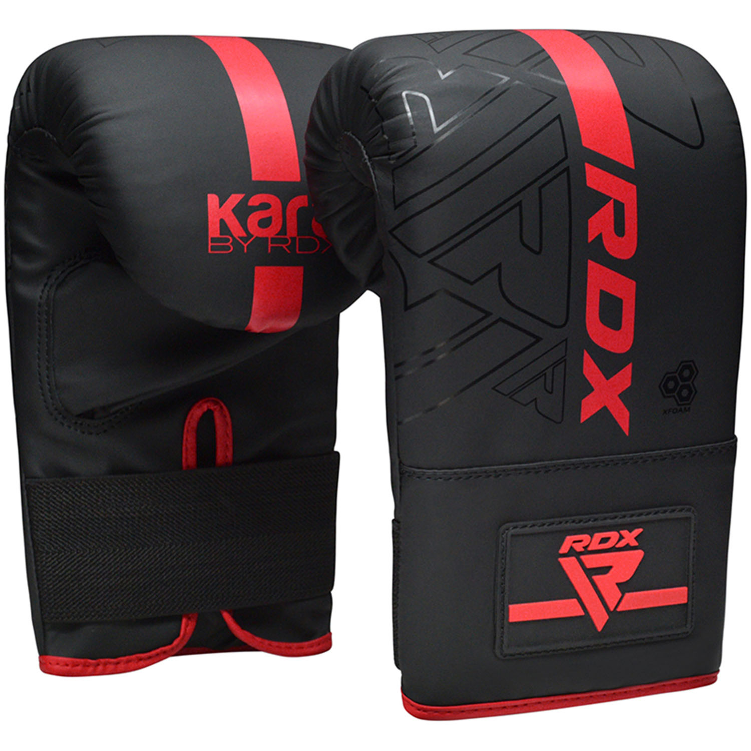 RDX Sand Bag Boxing Gloves, Kara Series F6, black-red