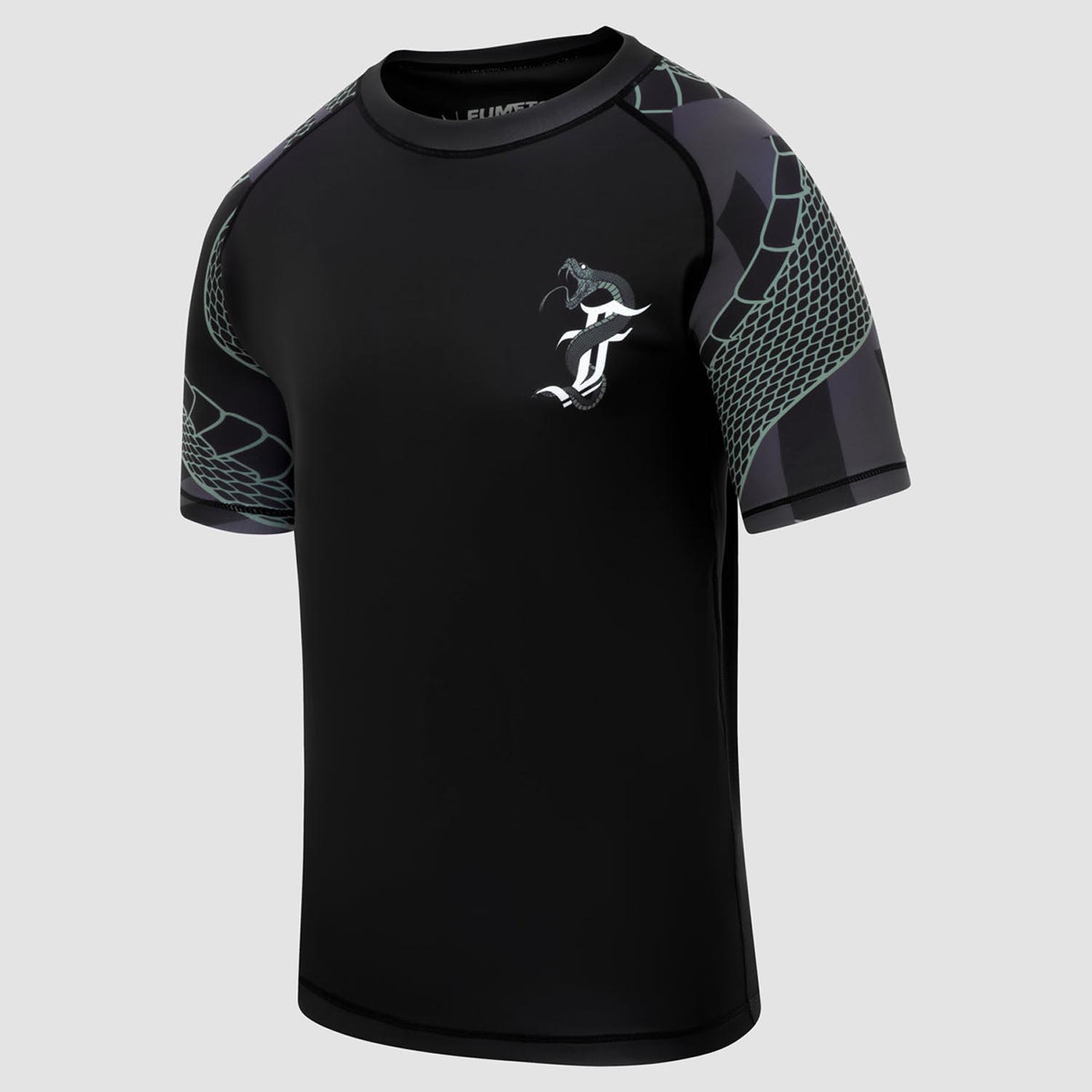 Fumetsu Rashguard, S/S, Anaconda, schwarz-khaki, S