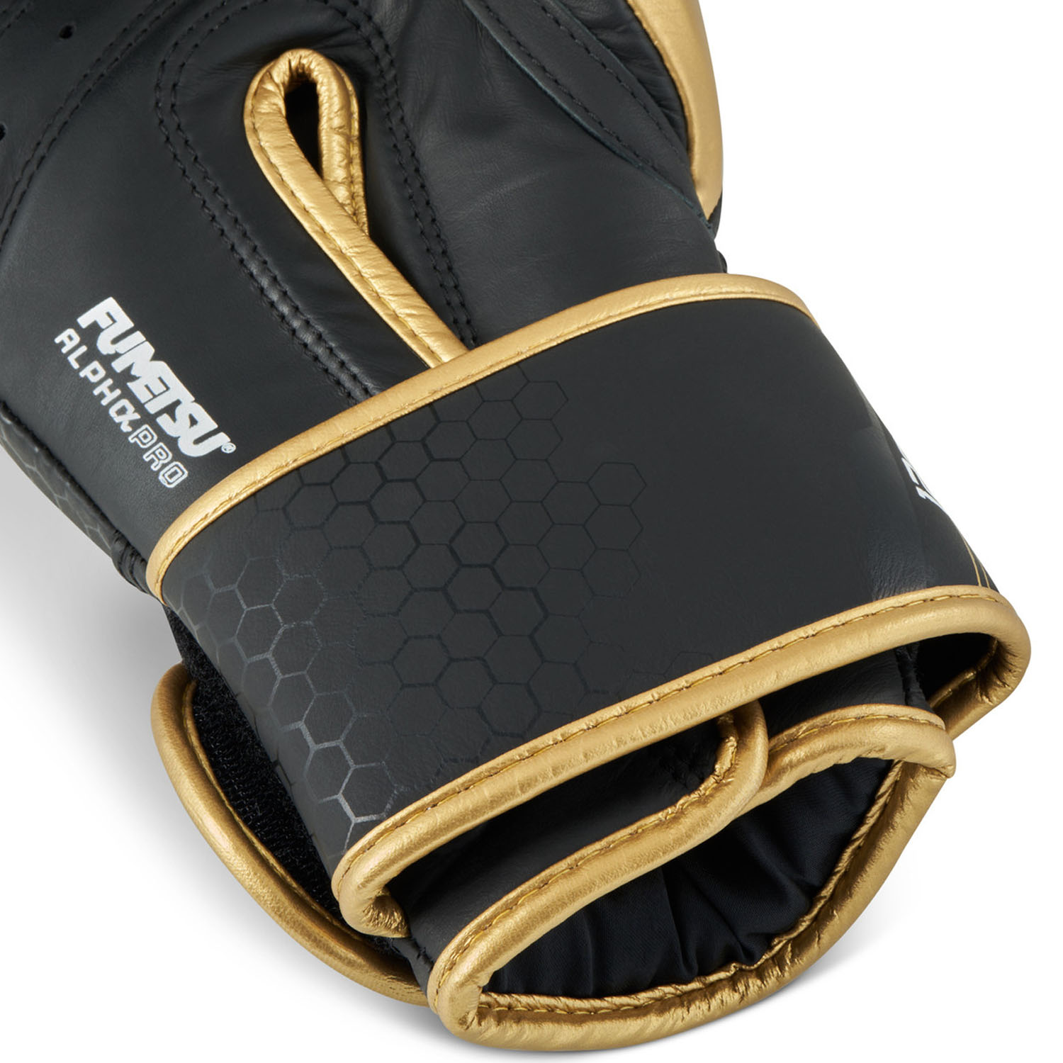 Fumetsu Boxing Gloves, Alpha Pro, black-gold, 14 Oz