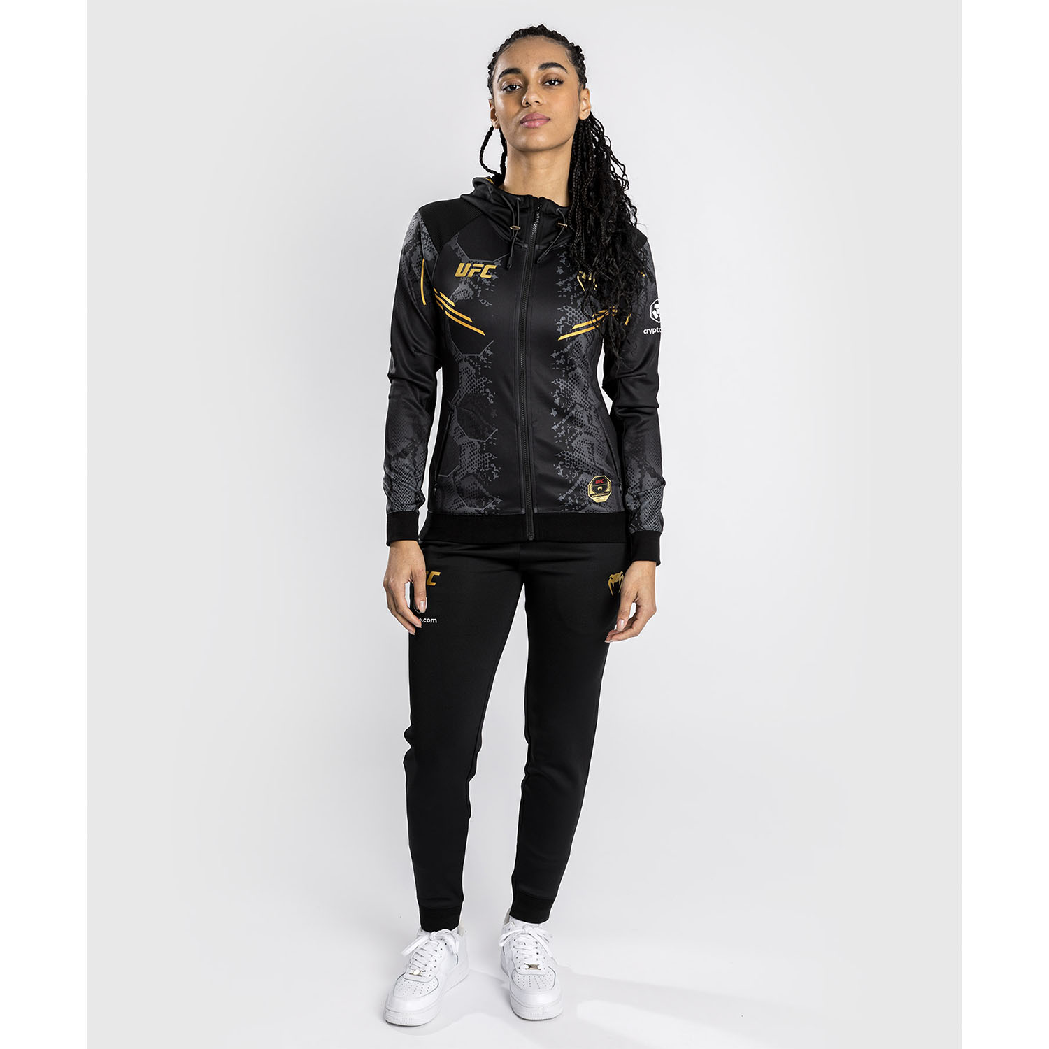 VENUM Zip Hoody, Women, UFC Fight Night, Adrenaline, black-gold, L