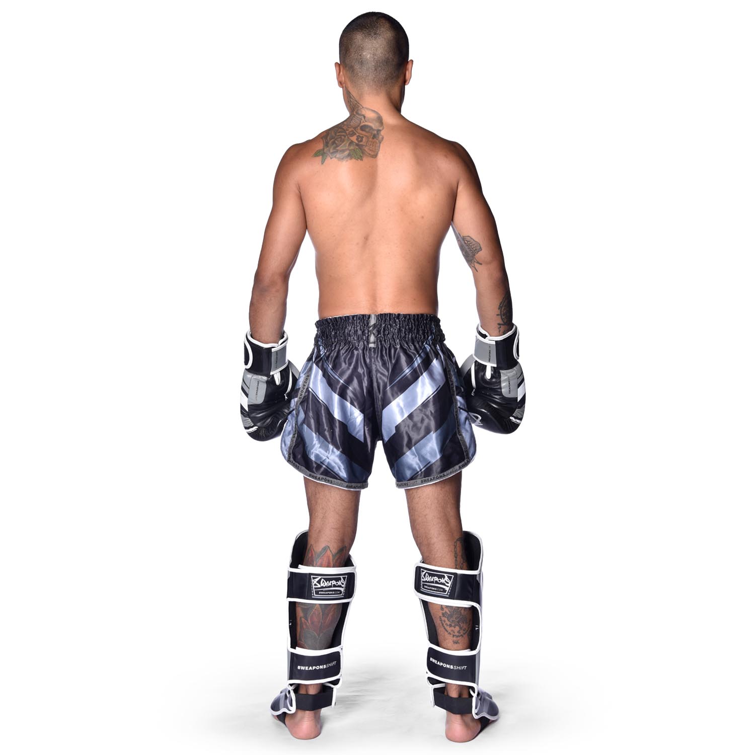 8 WEAPONS Muay Thai Shorts, Shift, black-matt, XXL
