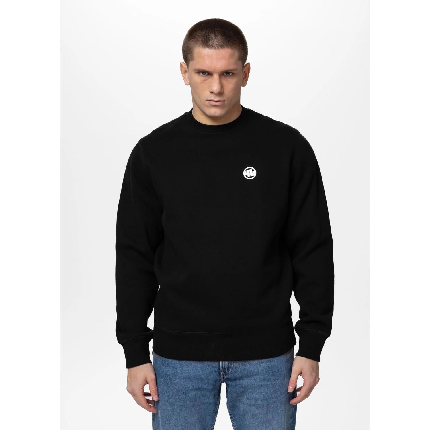 Pit Bull West Coast Crewneck, Small Logo, black, XXXL