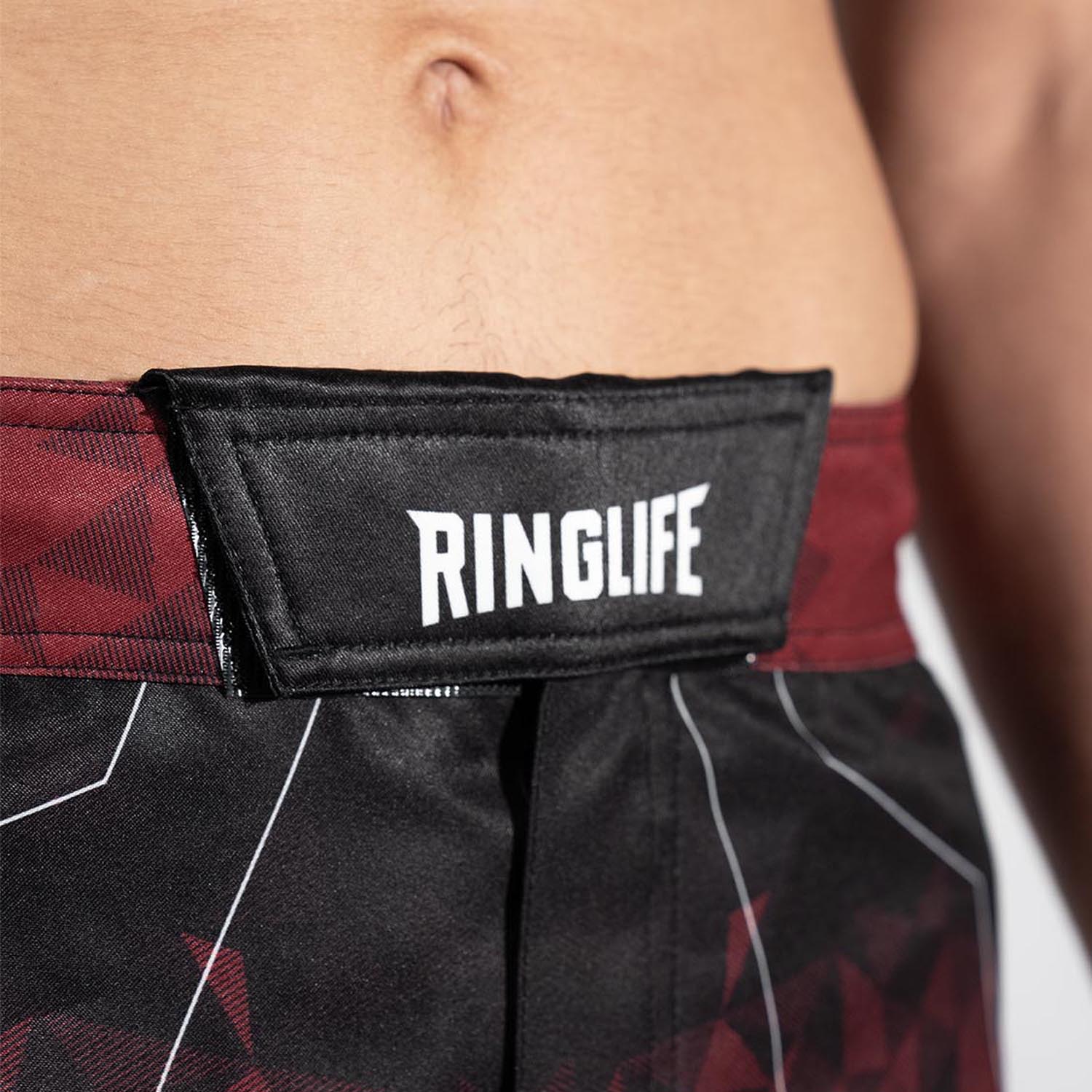 RINGLIFE MMA Shorts - Transition schwarz-rot XS