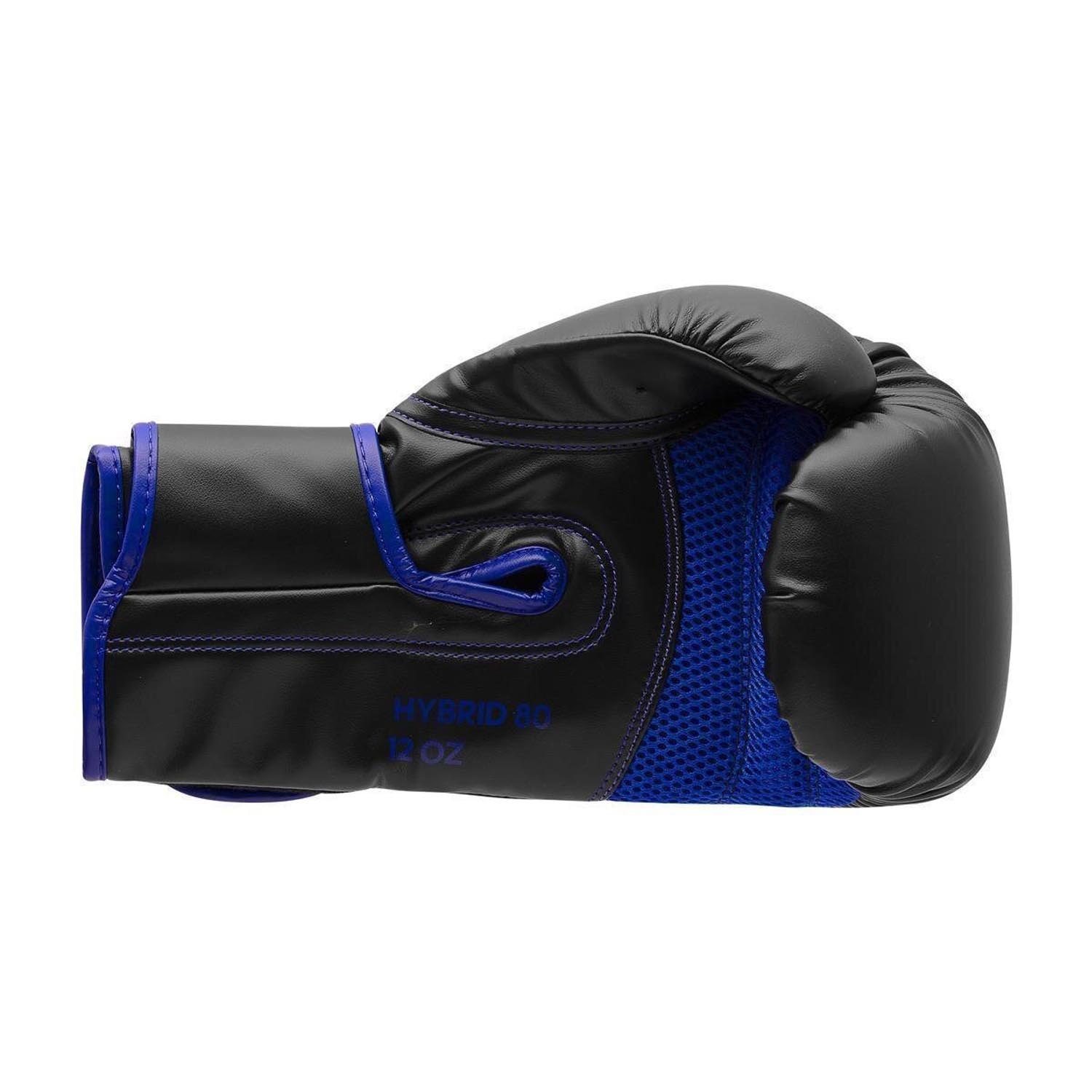 adidas Boxing Gloves, Hybrid, 80, black-blue, 16 Oz
