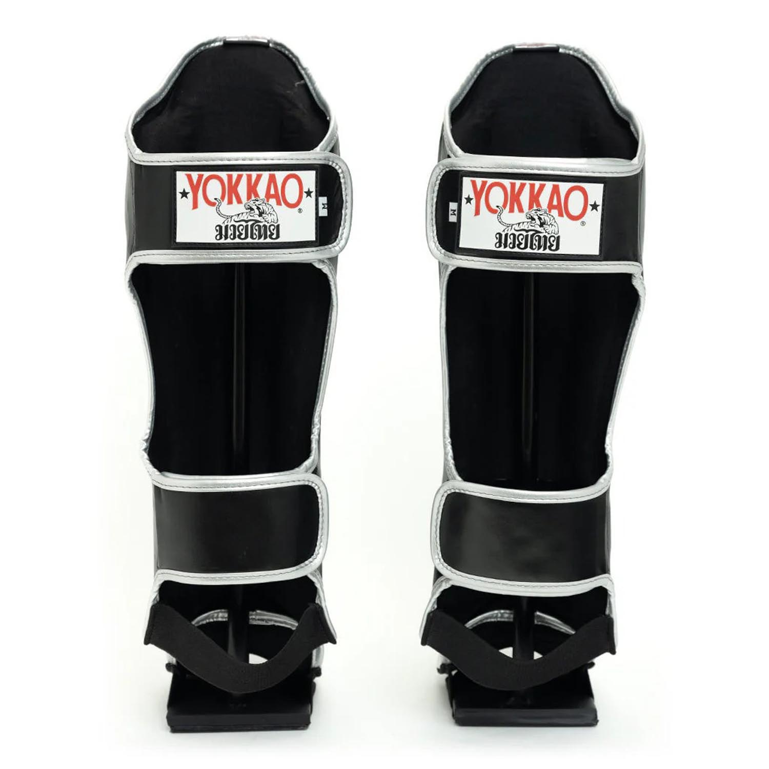 YOKKAO Shinguards, Original Silver, black-silber, L