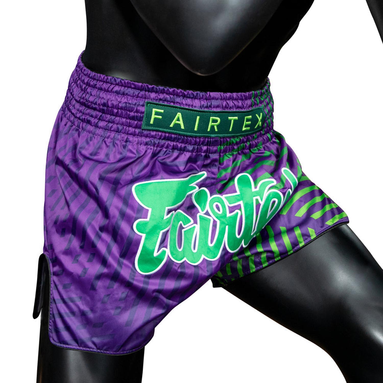Fairtex Muay Thai Shorts, BS1922, Racer, purple-green, S