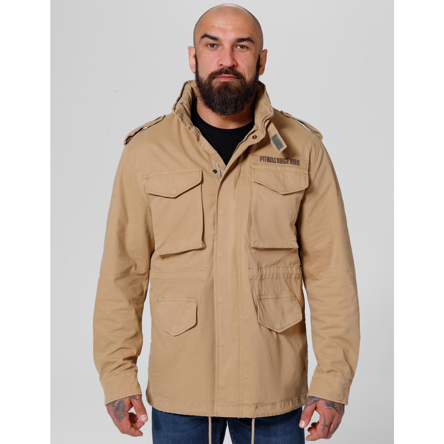 Pit Bull West Coast Jacke, M65, Washed Cotton, sand, XXL