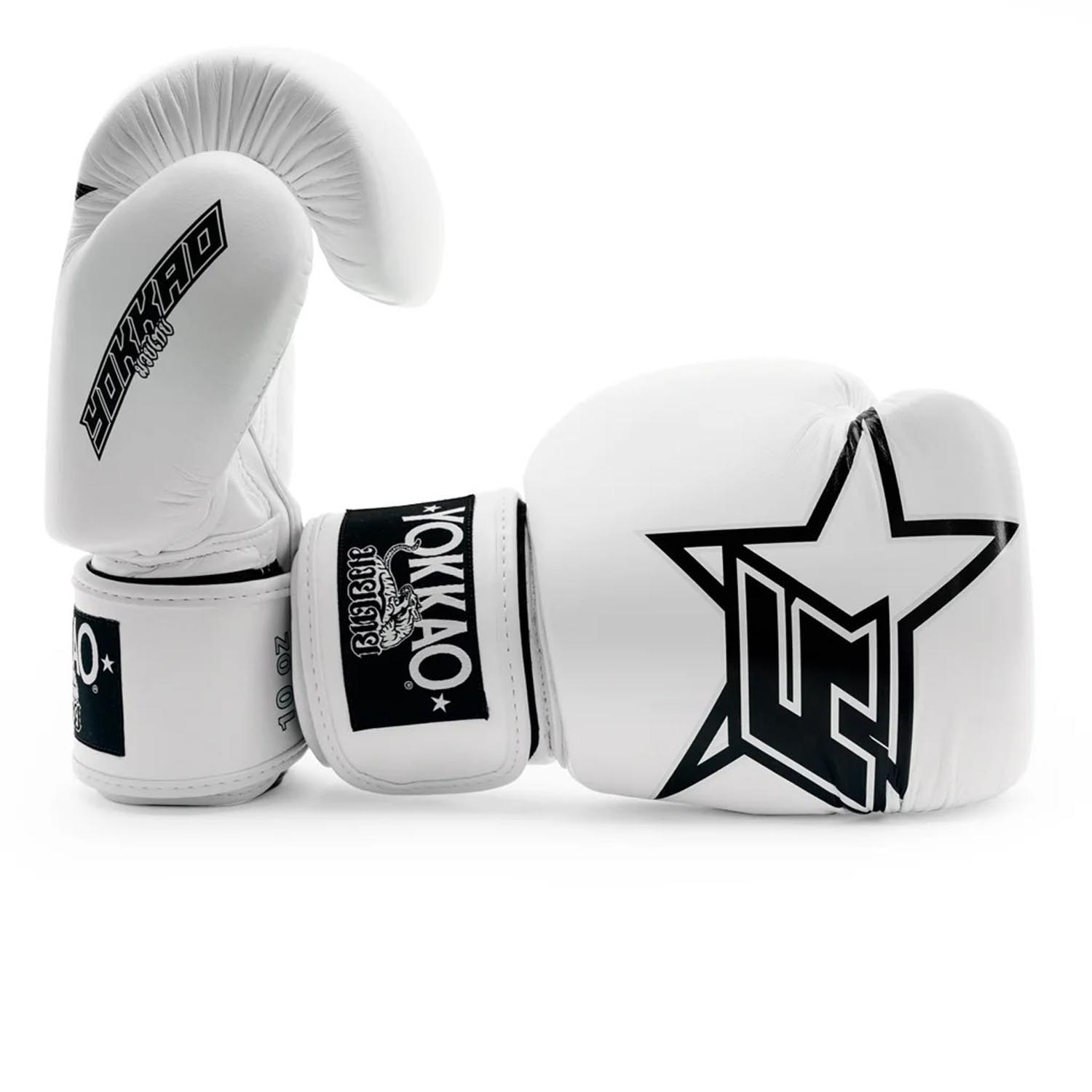 YOKKAO Boxing Gloves, Institution, white-black, 16 Oz