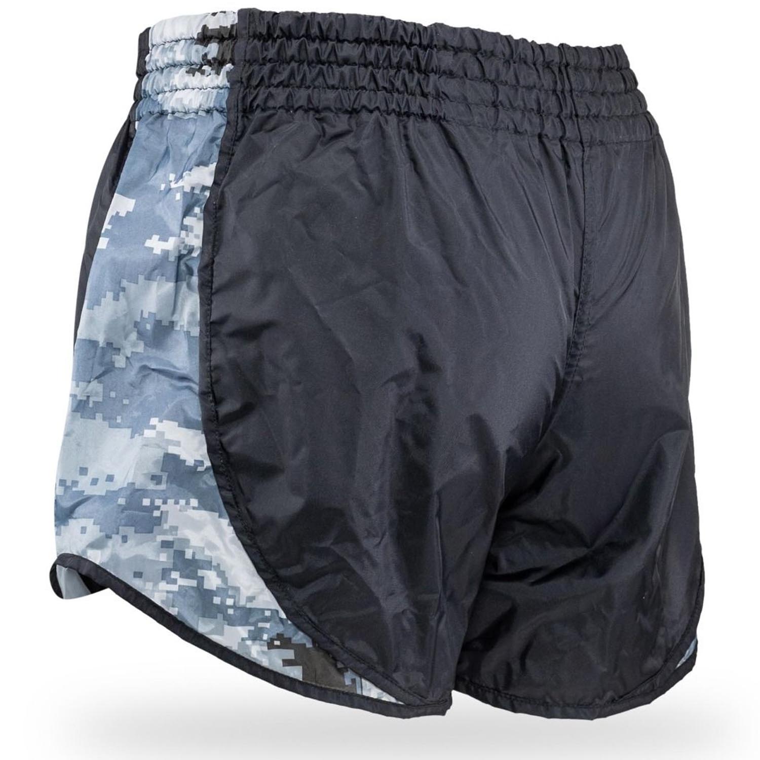 Booster Shorts Kinder, Retro Hybrid, camo grau, XS