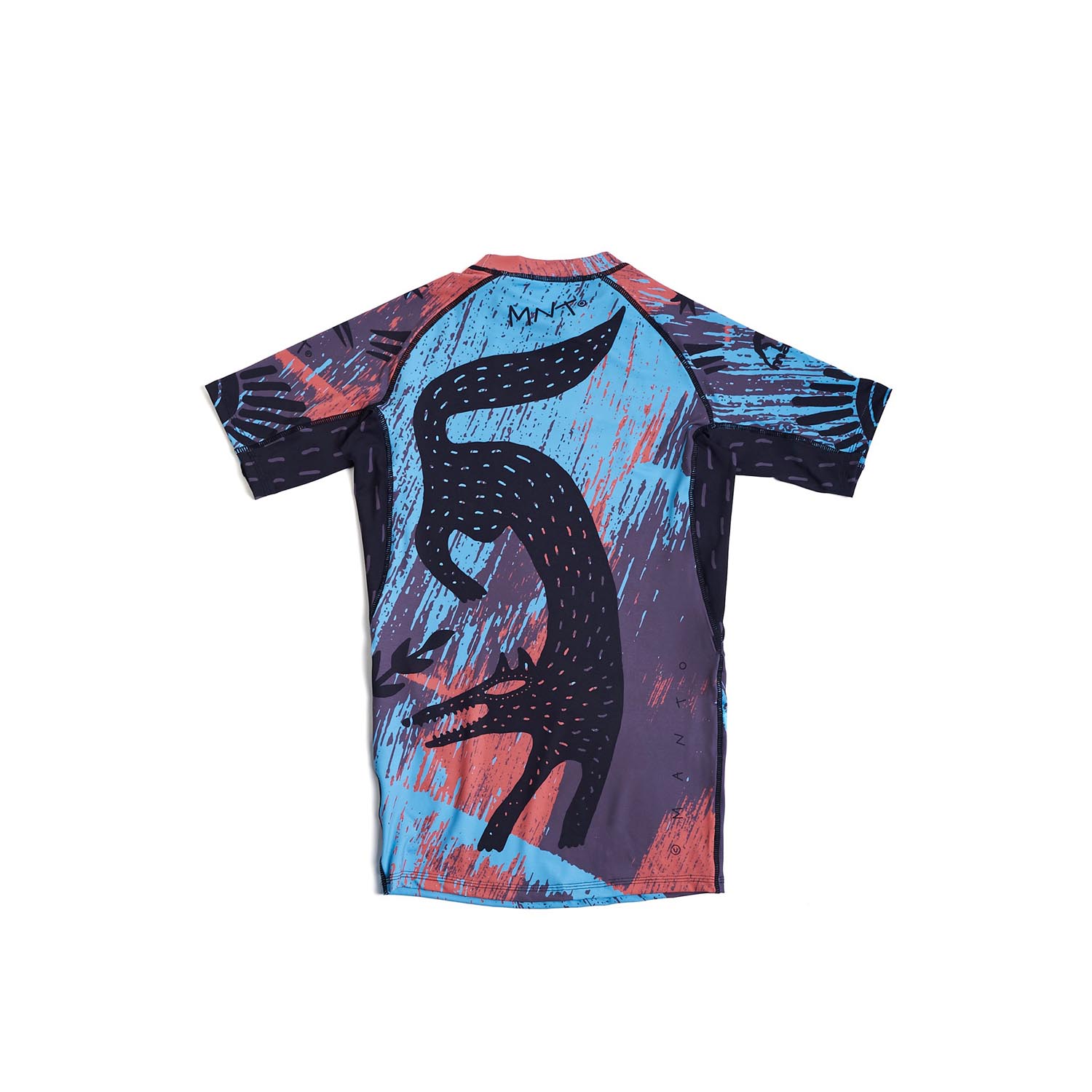 MANTO Rashguard, S/S, Livings, blue-purple, S