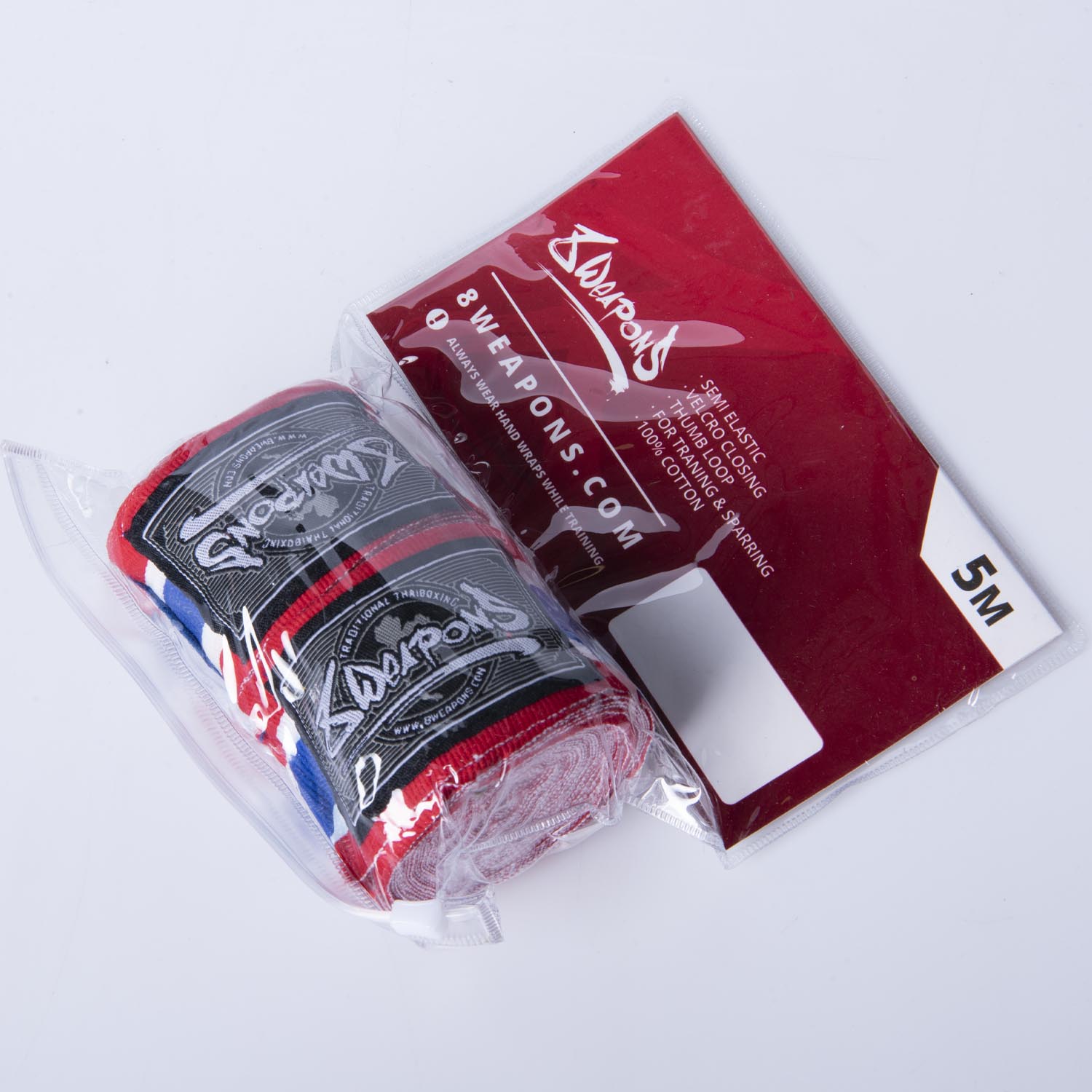 8 WEAPONS Hand Wraps, semi-elastic, 5 m, thai
