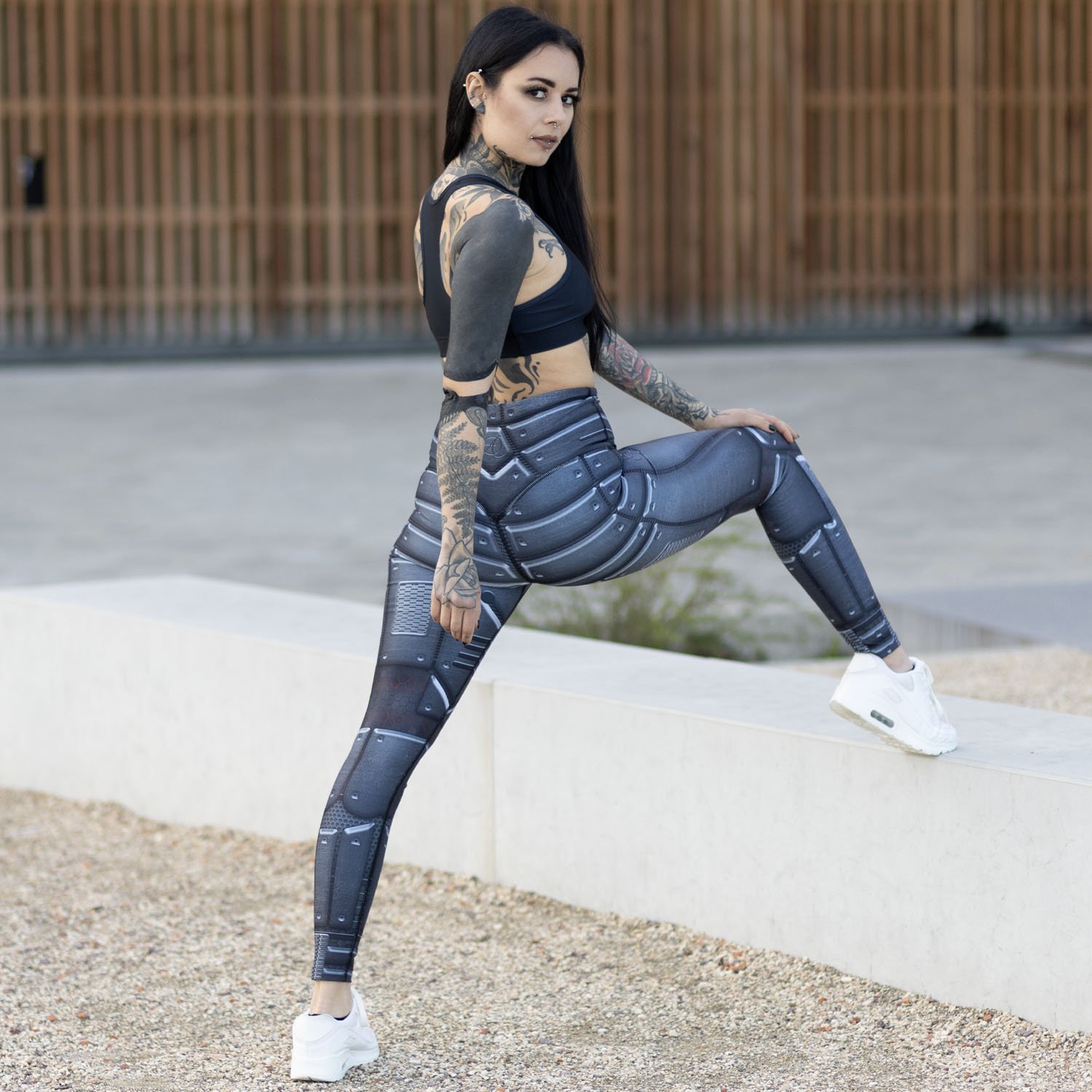Anarchy Apparel Compression Leggings, Galatea, XL