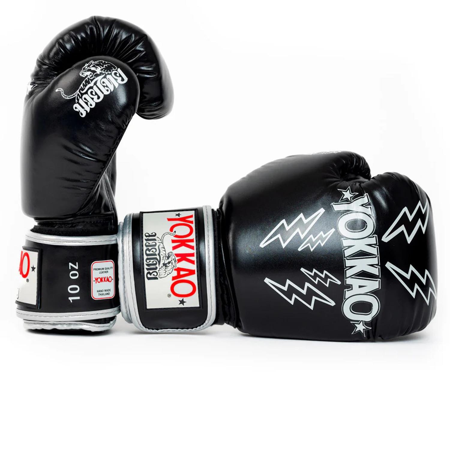 YOKKAO Boxing Gloves, Stadium, black-white, 16 Oz