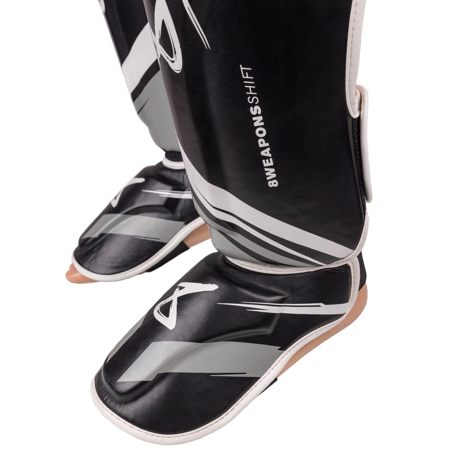 8 WEAPONS Shin Guards, Shift, black-white, XL