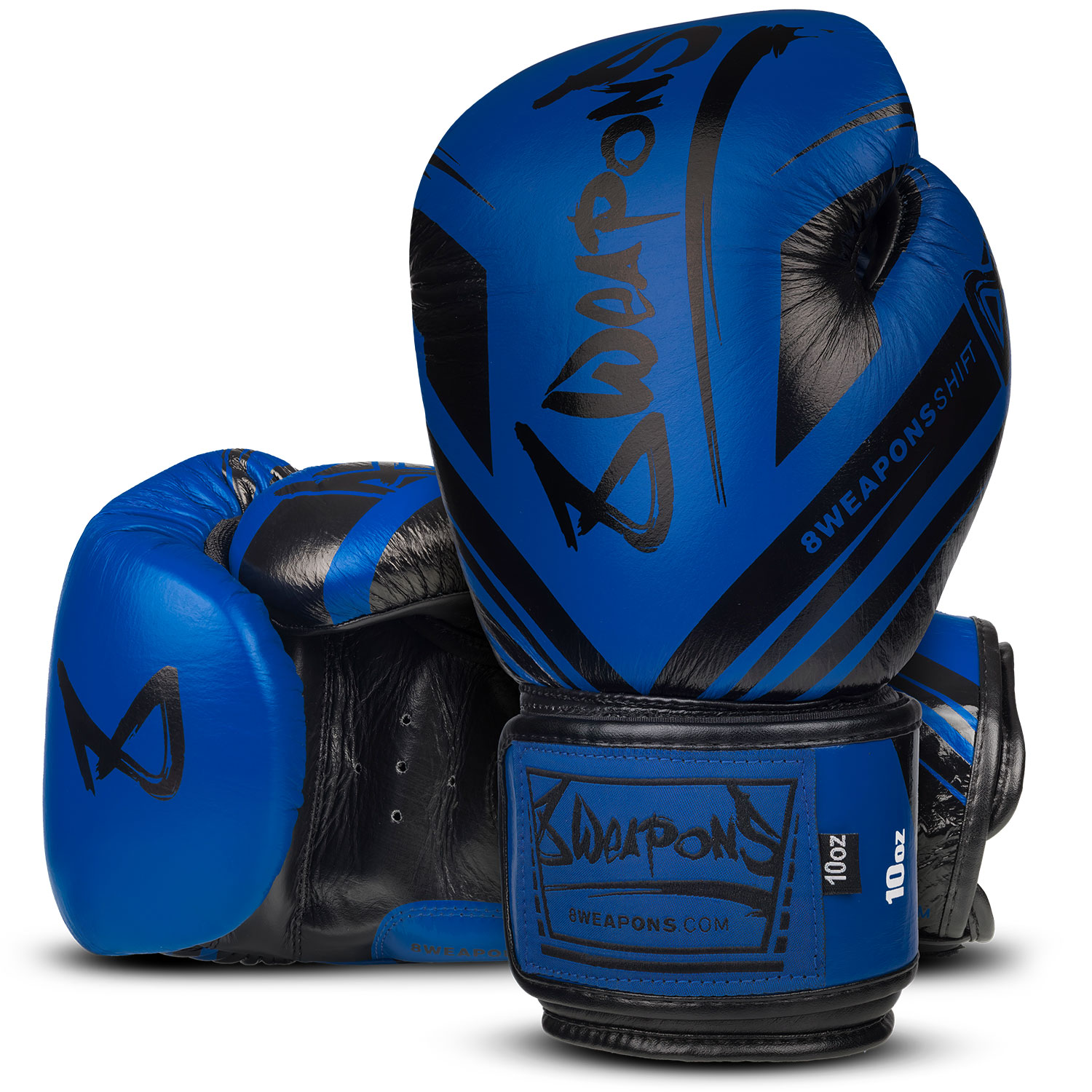 8 WEAPONS Boxing Gloves, Shift Competition, blue-black, 10 Oz
