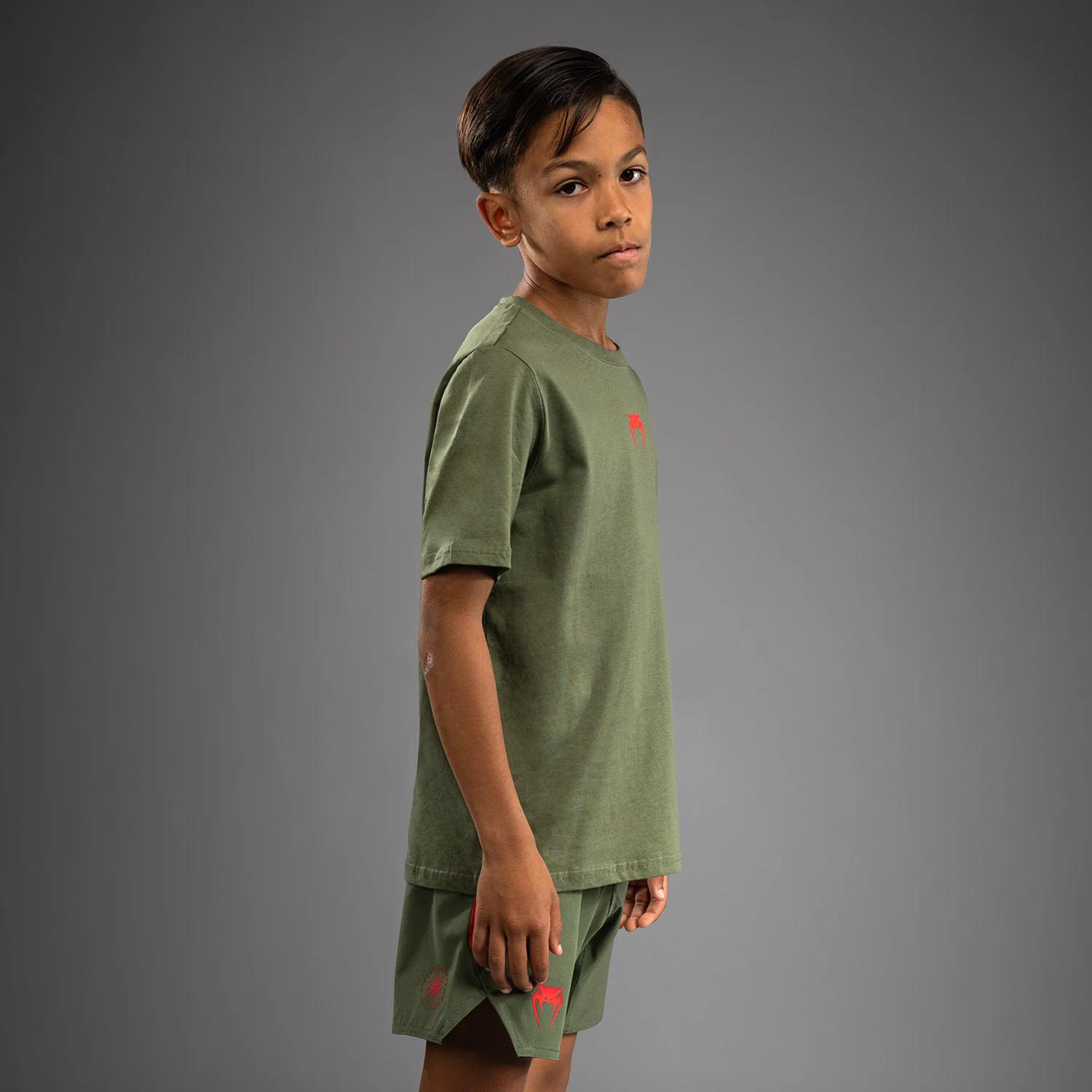 VENUM T-Shirt, Kids, Contender, khaki-orange, 14 J
