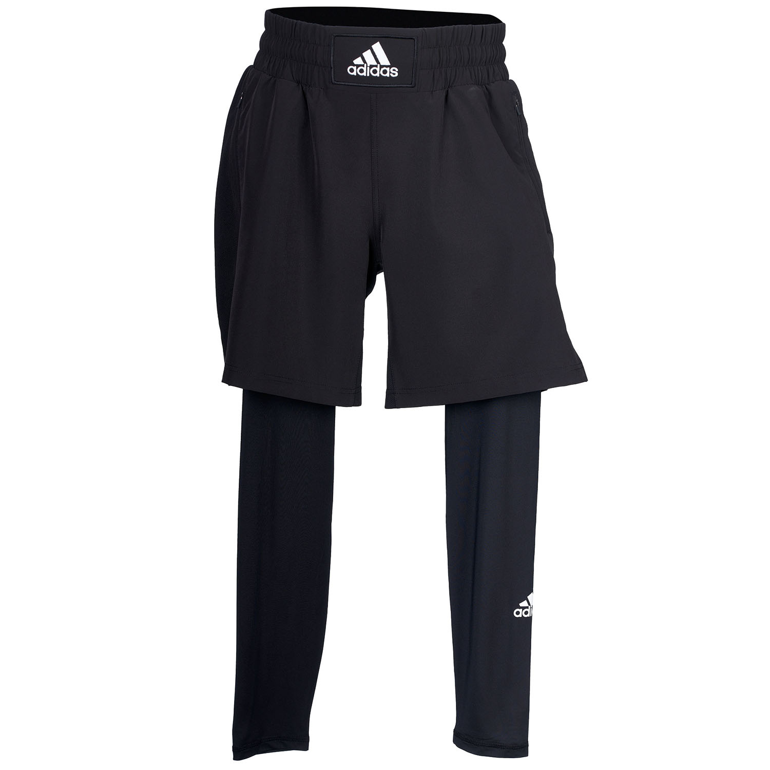 adidas Fitness Shorts, Spats Boxwear Tech, black-white, XL