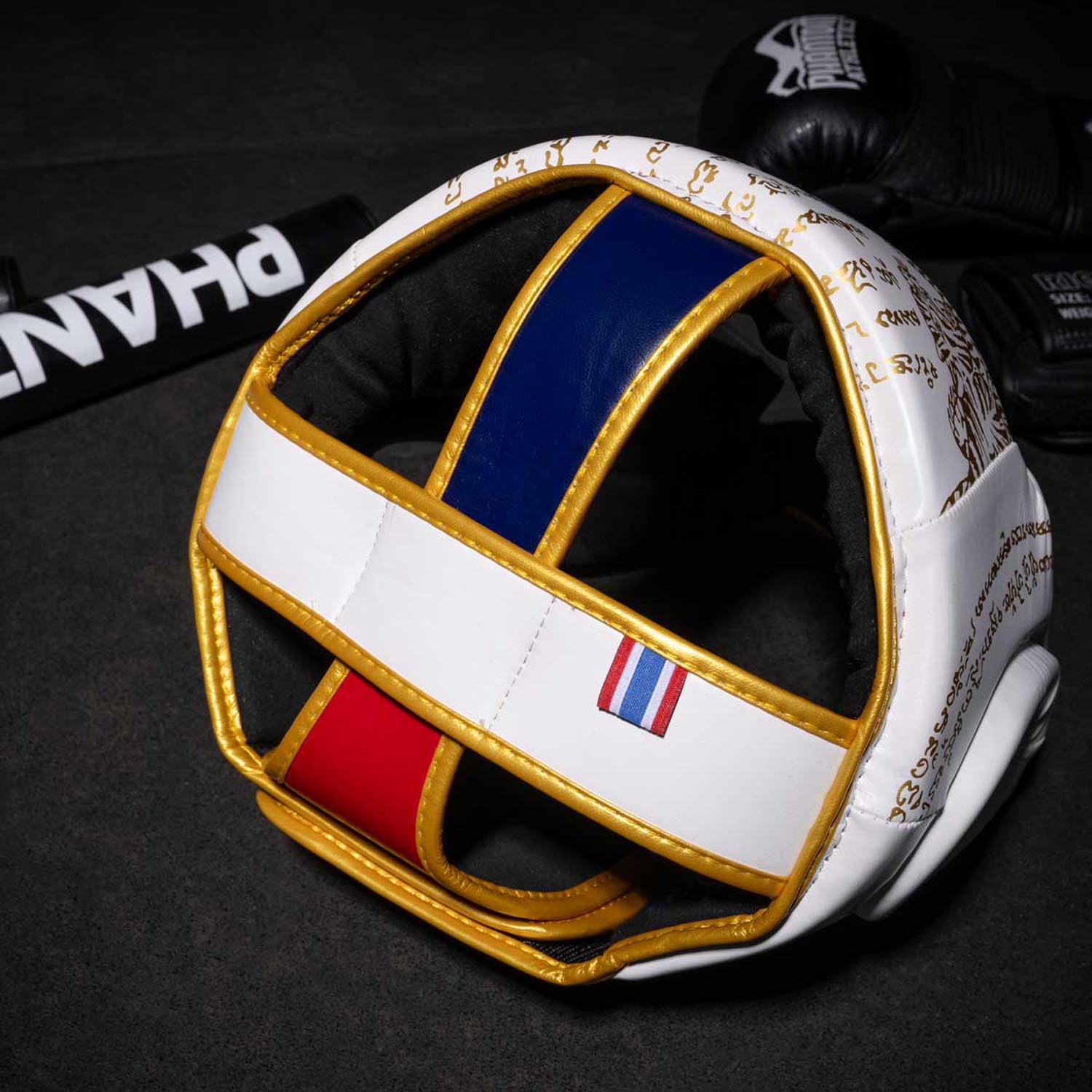 Phantom Athletics Kopfschutz, Muay Thai, weiß-gold