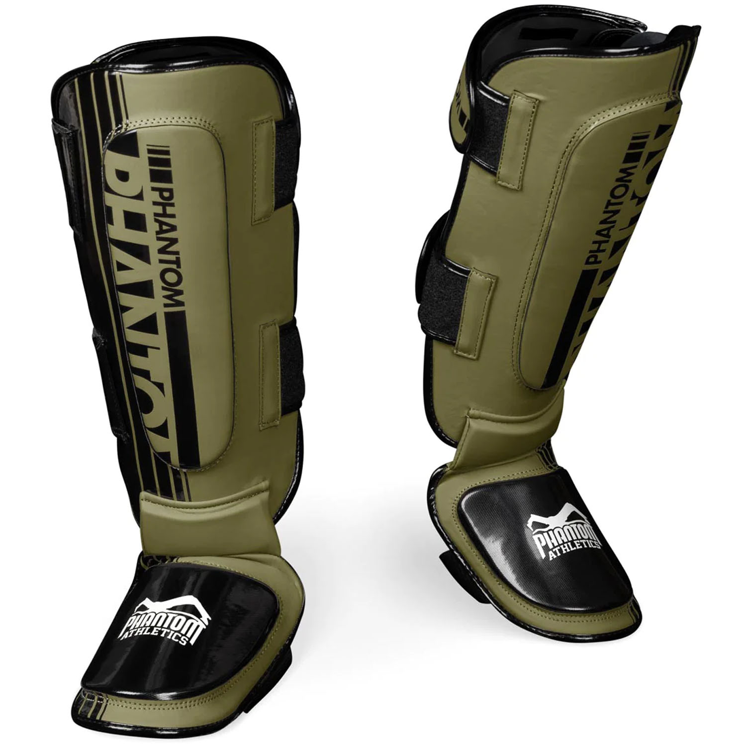 Phantom Athletics Shin Guard, Apex, Hybrid, olive