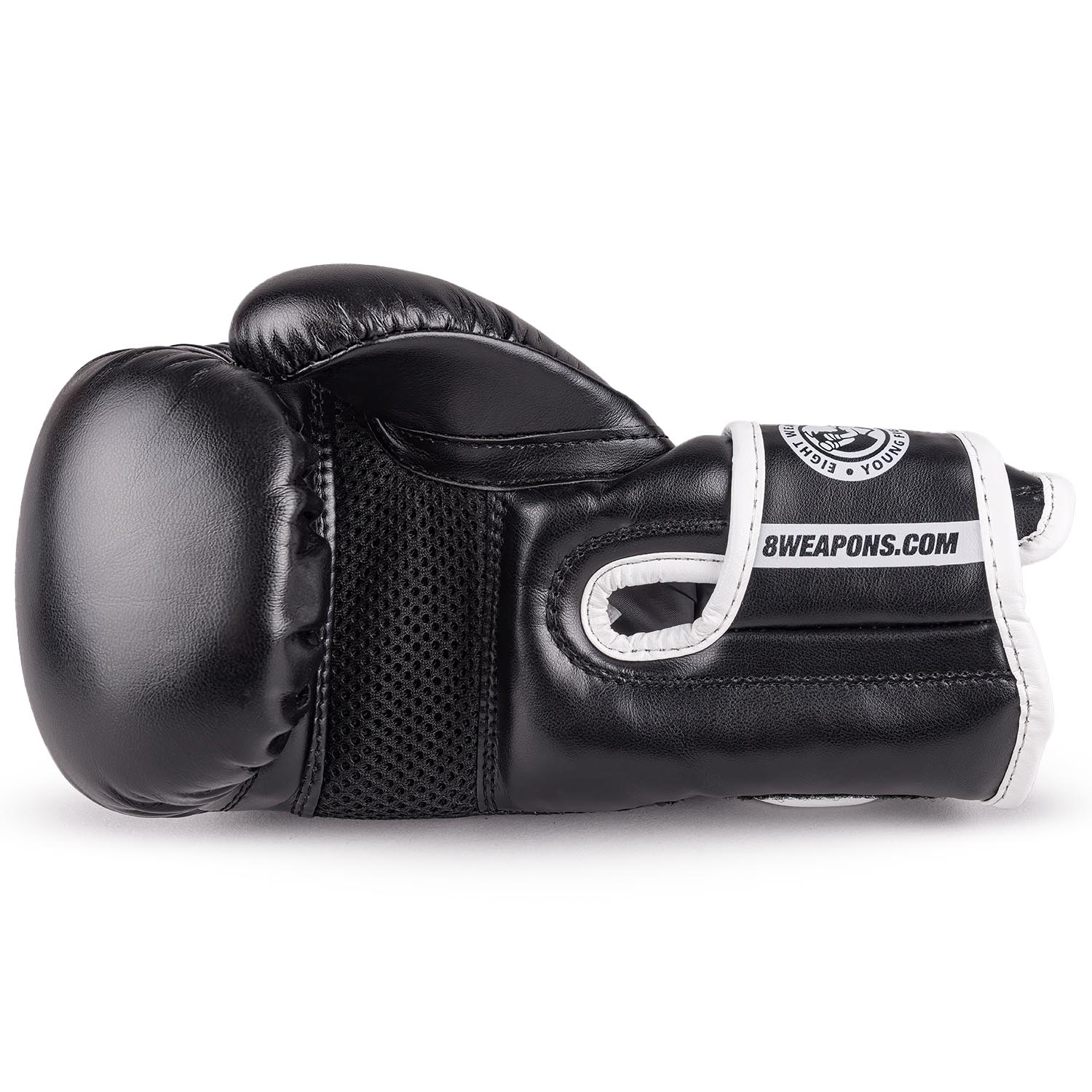 8 WEAPONS Boxing Gloves, Kids, Unlimited 2.0, black-white, 8 Oz
