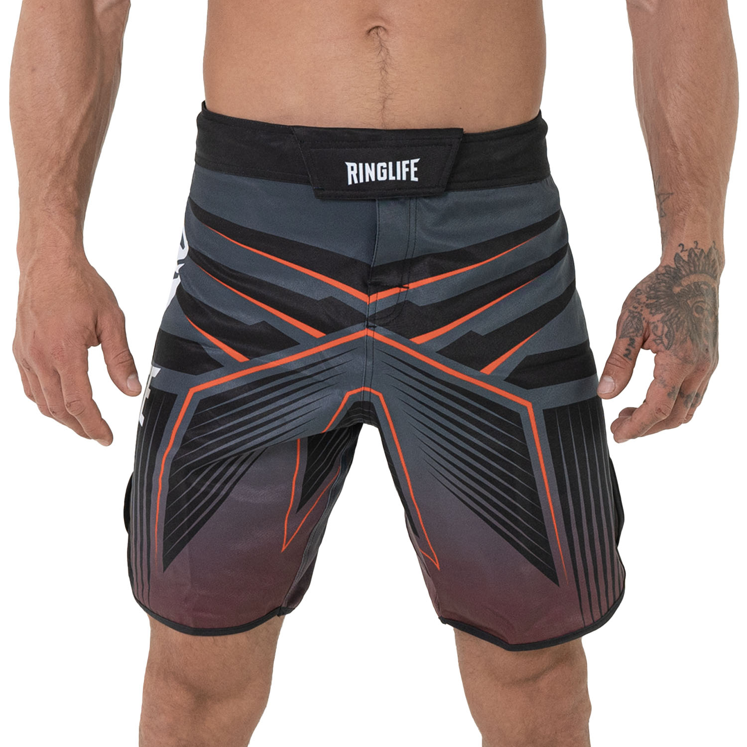RINGLIFE MMA Shorts - Octaring schwarz-rot XS