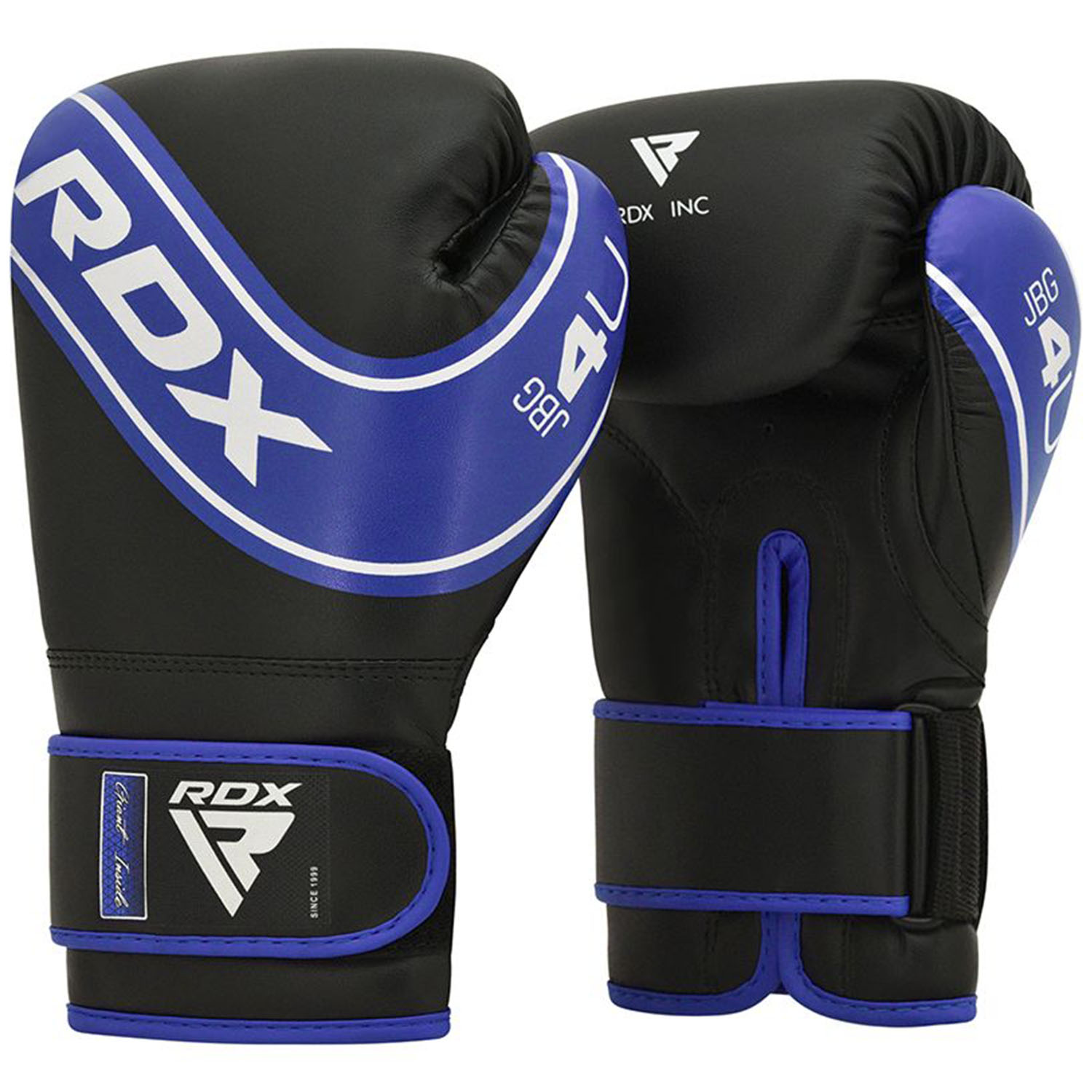 RDX Boxing Gloves, Kinder, 4B, black-blue, 6 Oz
