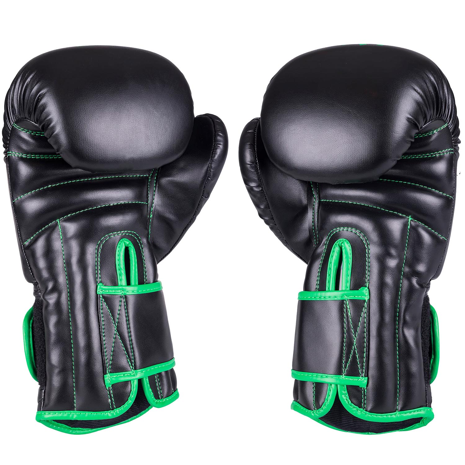 OKAMI Boxing Gloves, Black Rumble, black-green, 10 Oz