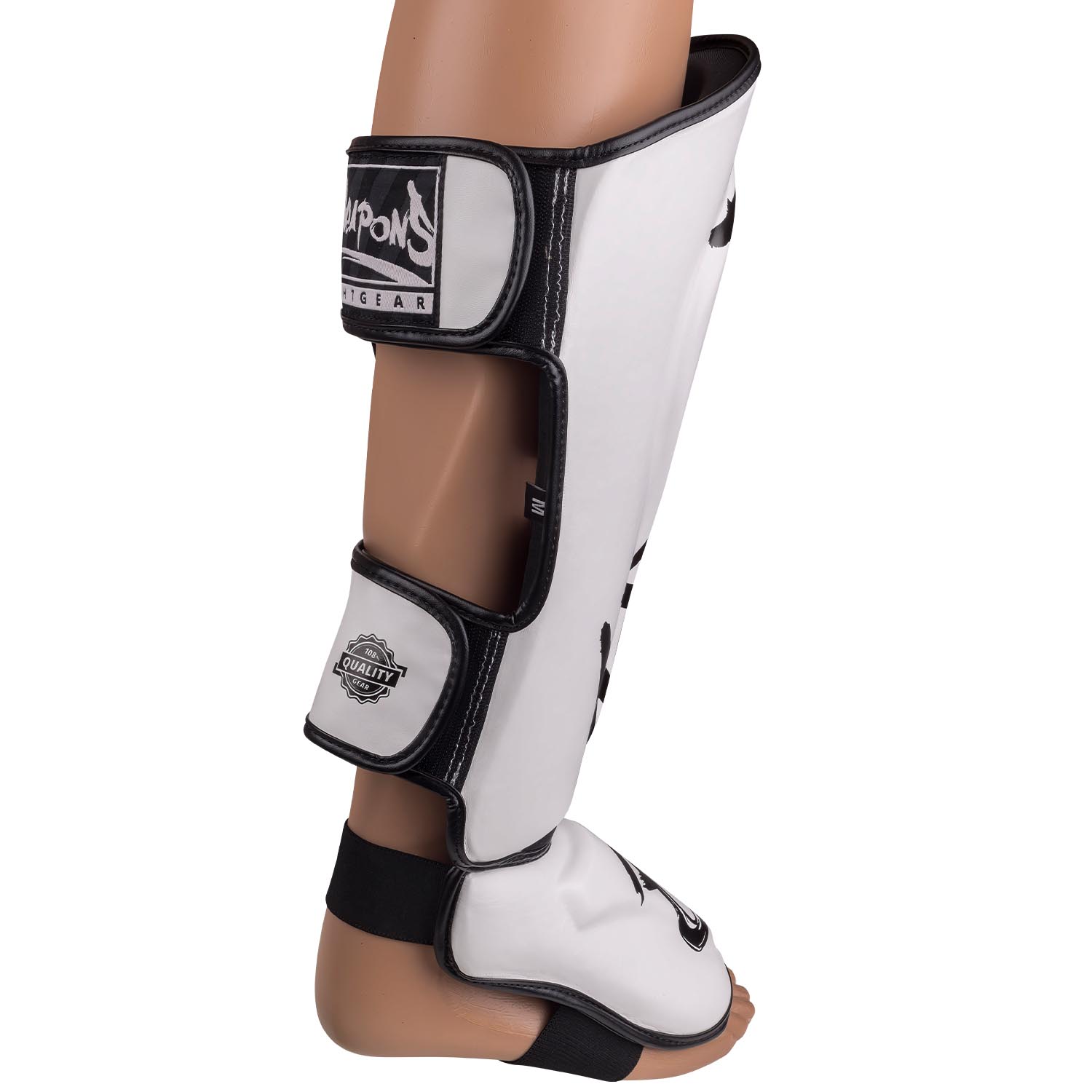 8 WEAPONS Shin Guards, Unlimited 2.0, white-black, M