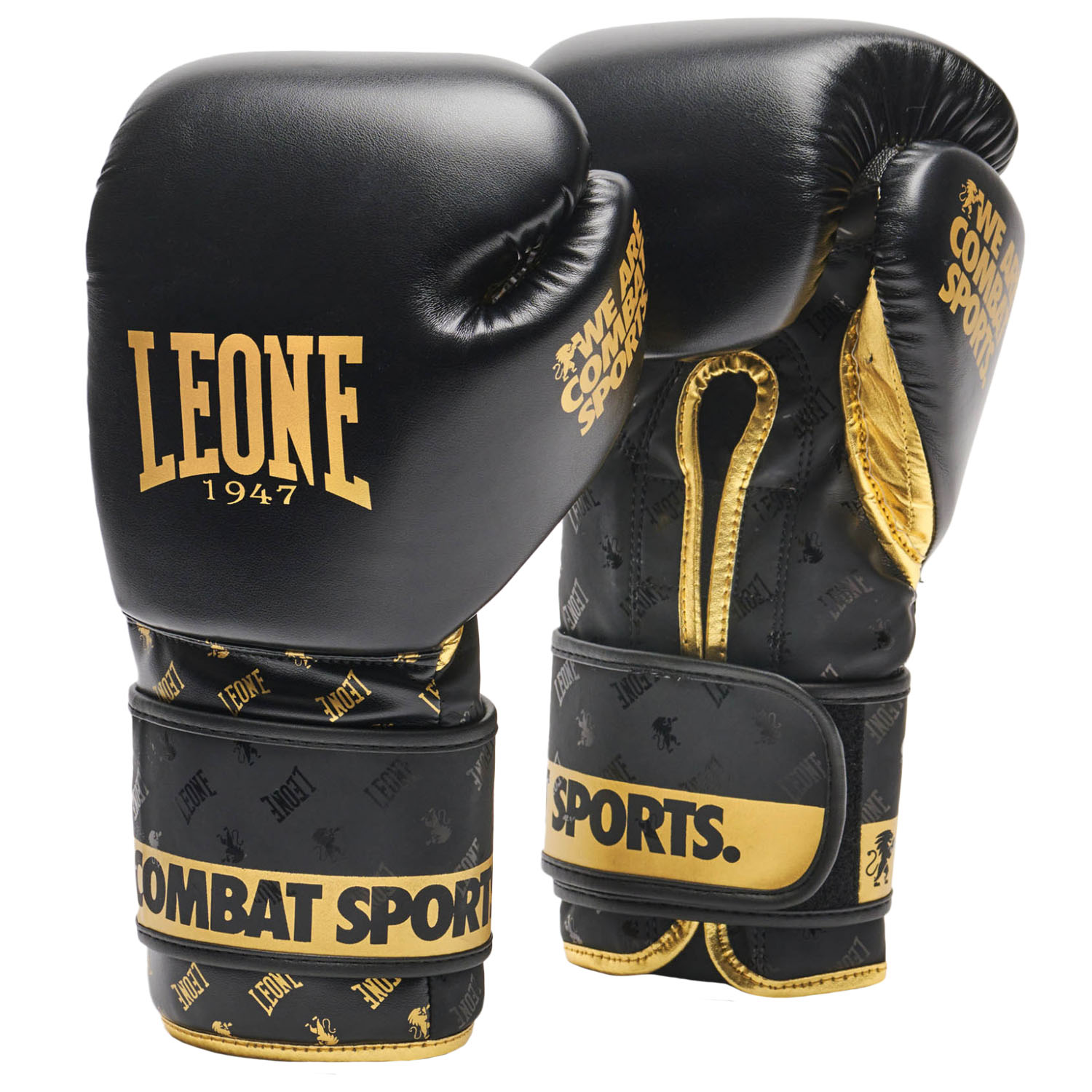 LEONE Boxhandschuhe, DNA, GN220, schwarz-gold, 16 Oz