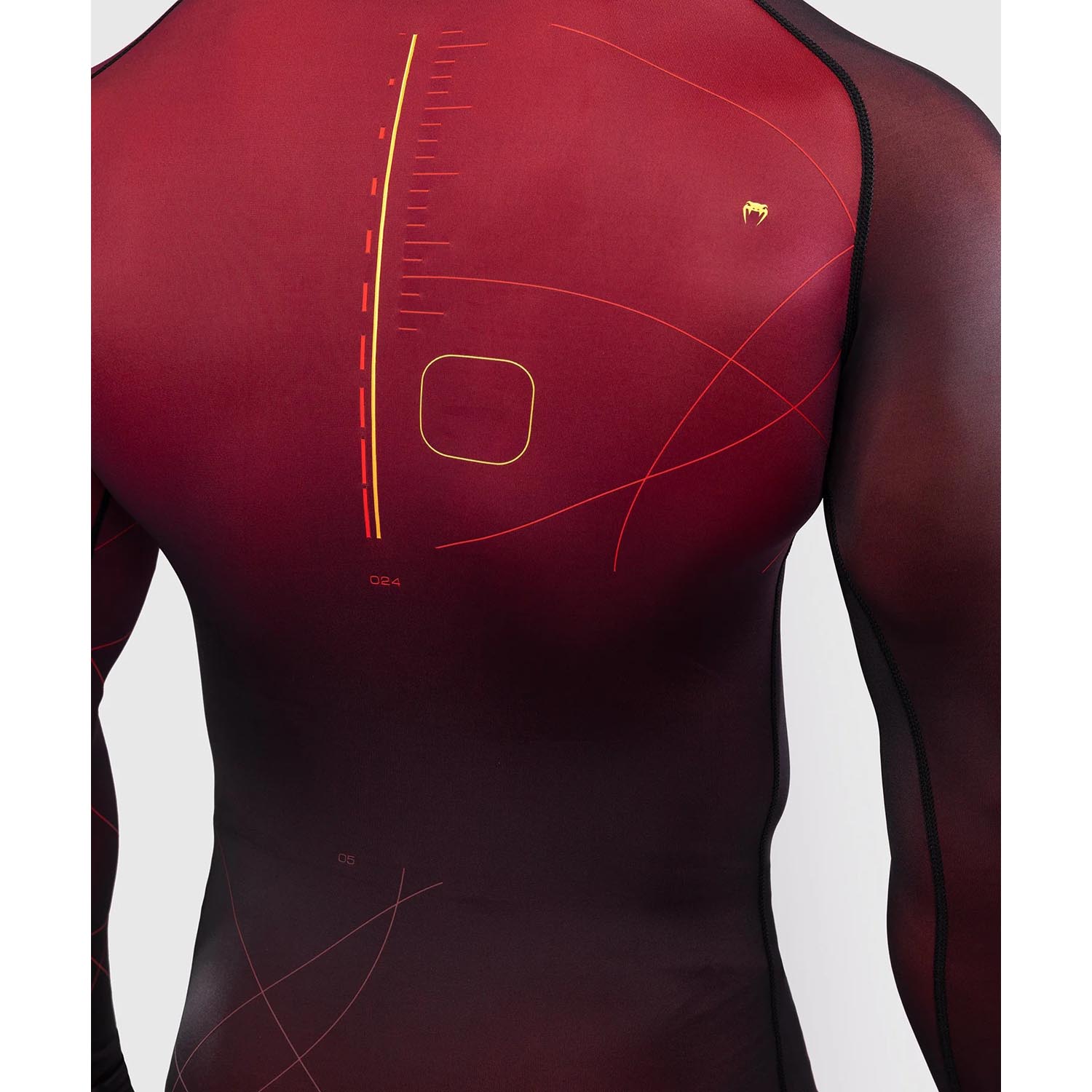 VENUM Rashguard, L/S, Tactical XT, winered-gold, XXL