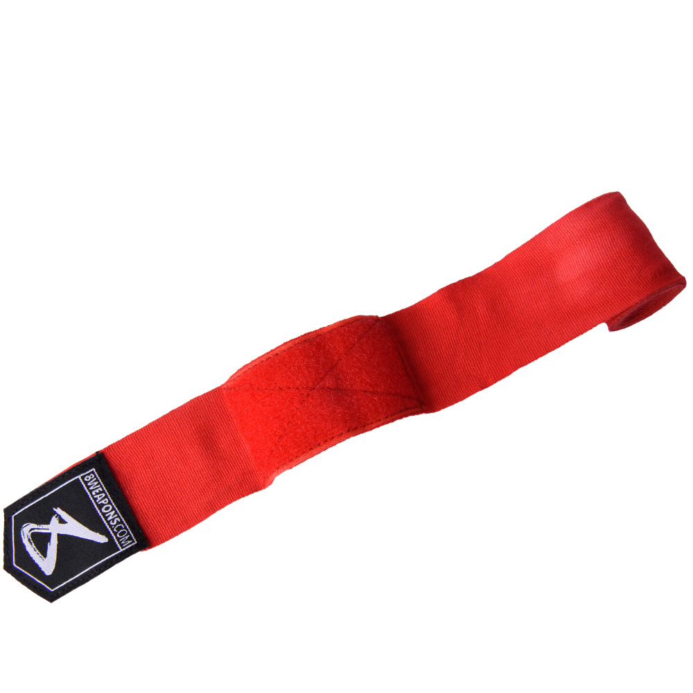 8 WEAPONS Hand Wraps, semi-elastic, 2 m, red