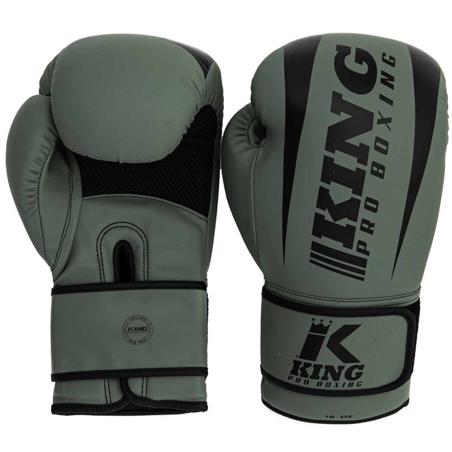 KING PRO BOXING Boxing Gloves, Revo, 5, olive-black, 16 Oz
