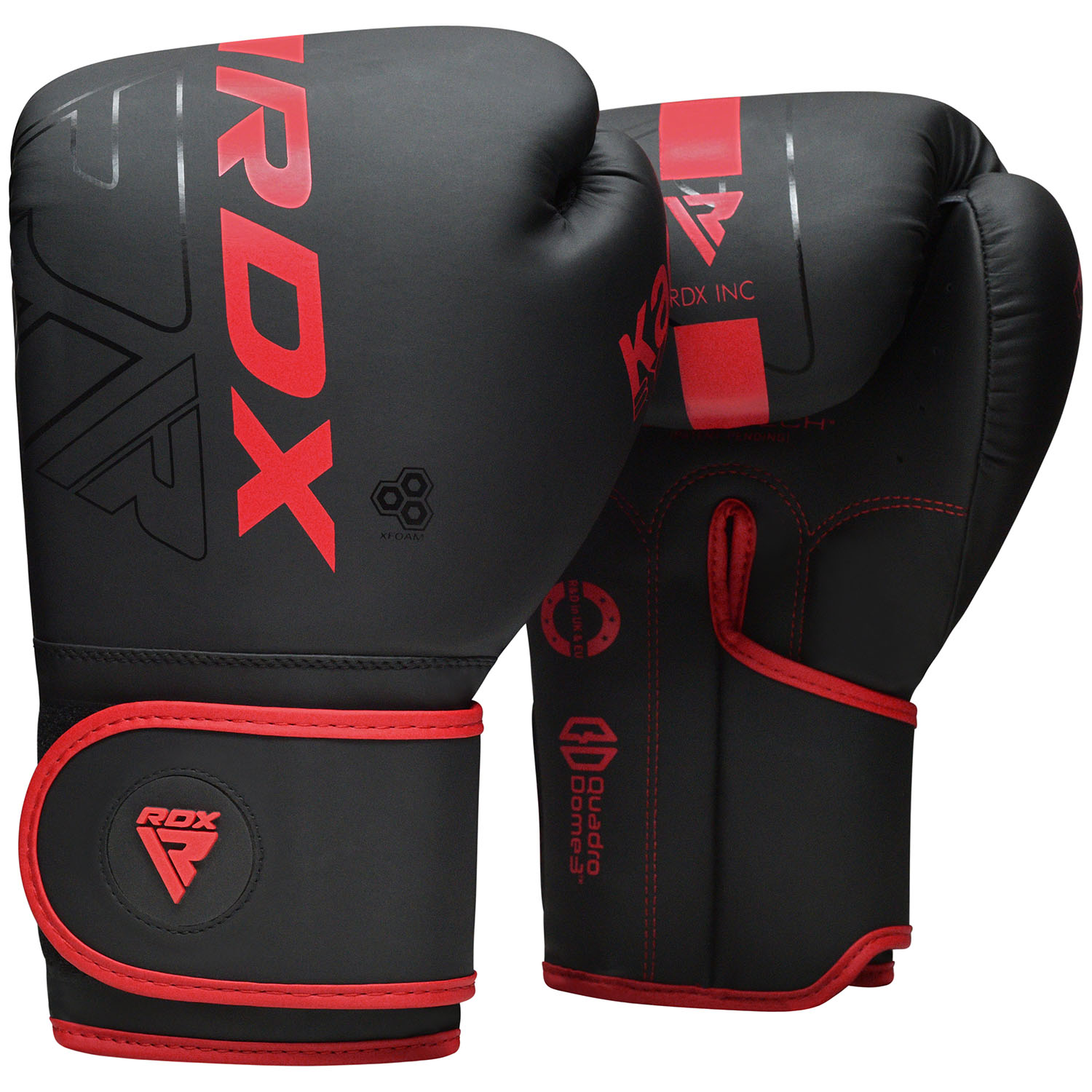 RDX Boxing Gloves, Kara Series F6, black-red, 14 Oz