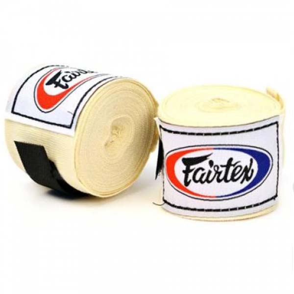 Fairtex Hand Wraps, semi-elastic, 4.5 m, beige