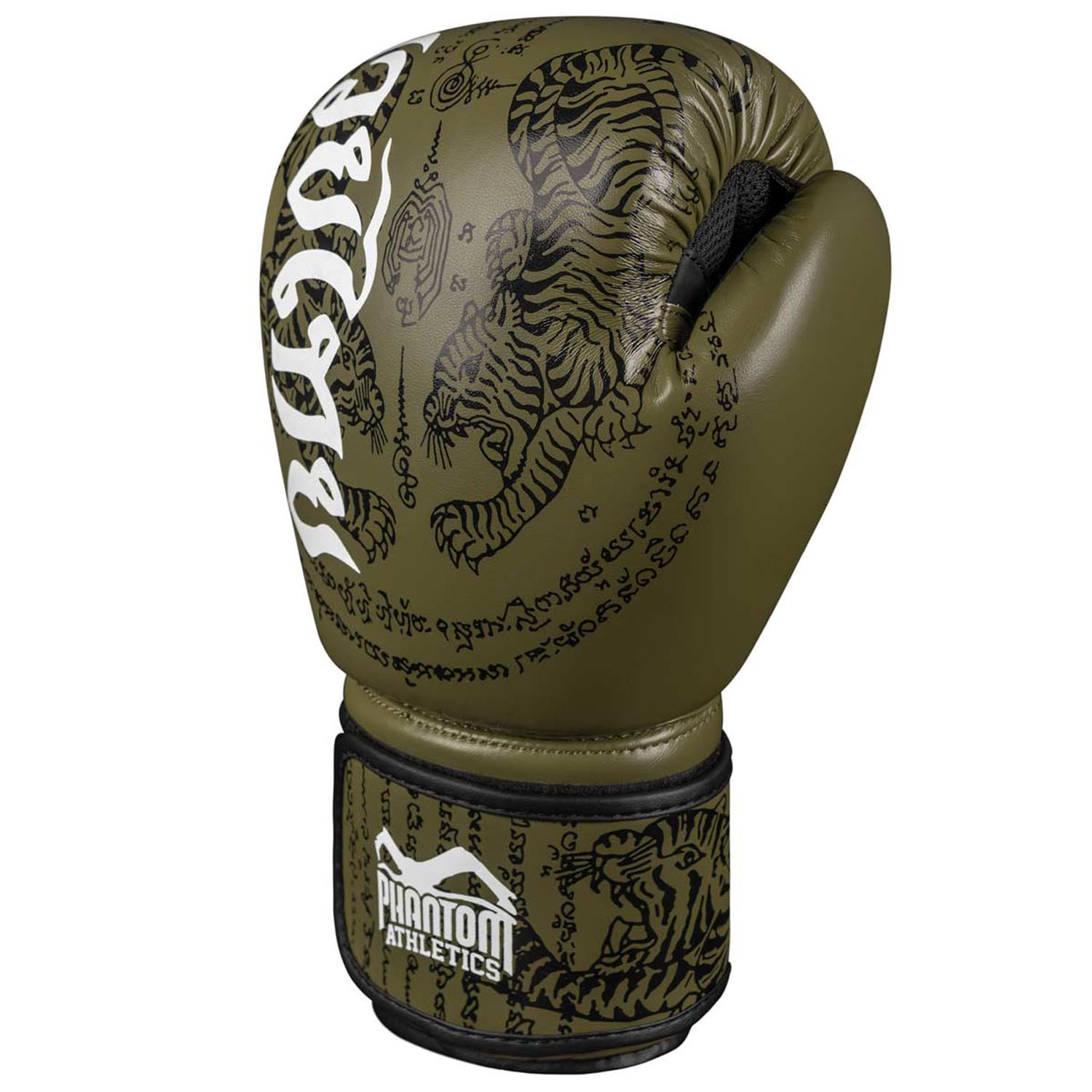 Phantom Athletics Boxing Gloves, Muay Thai, olive, 10 Oz