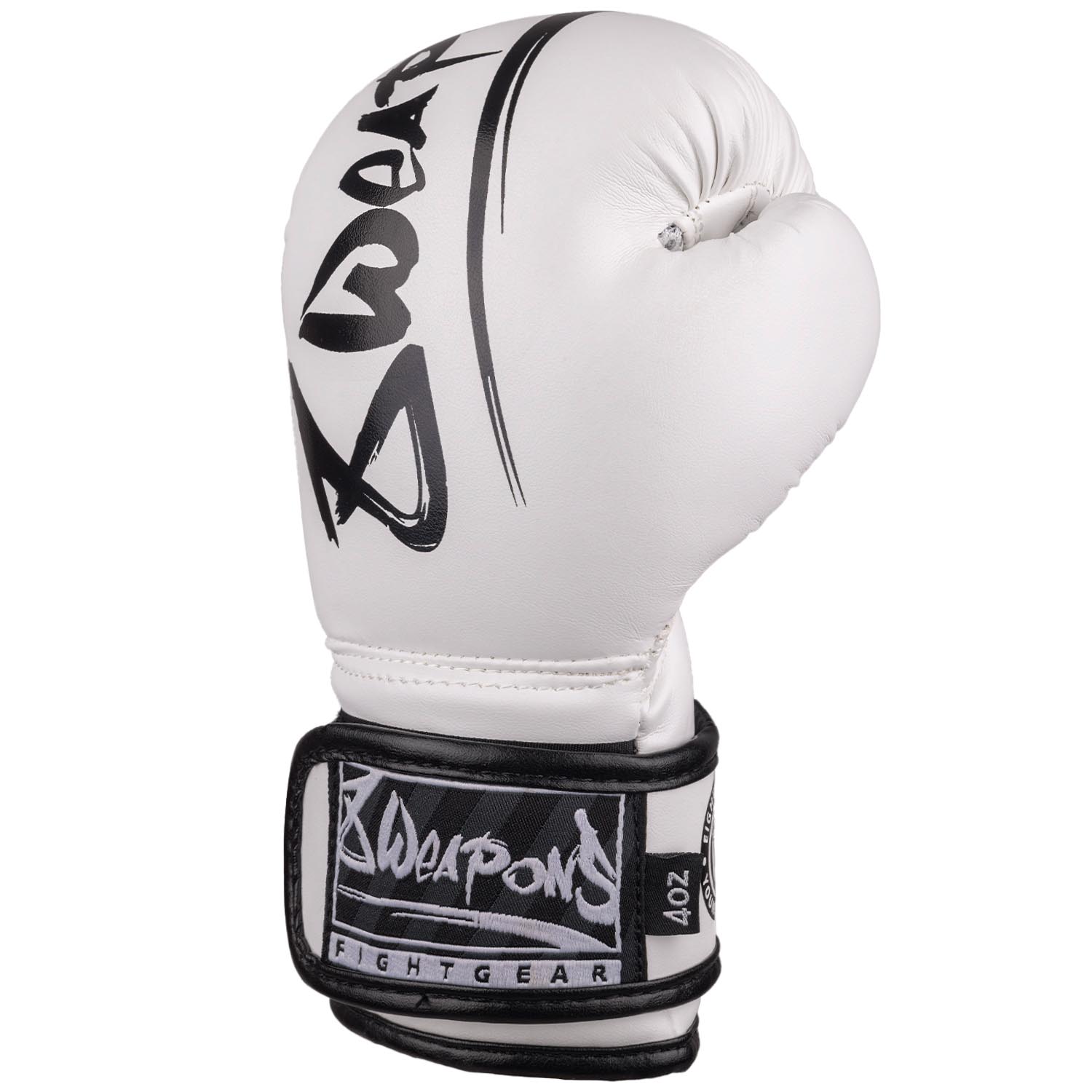 8 WEAPONS Boxing Gloves, Kids, Unlimited 2.0, white-black, 8 Oz