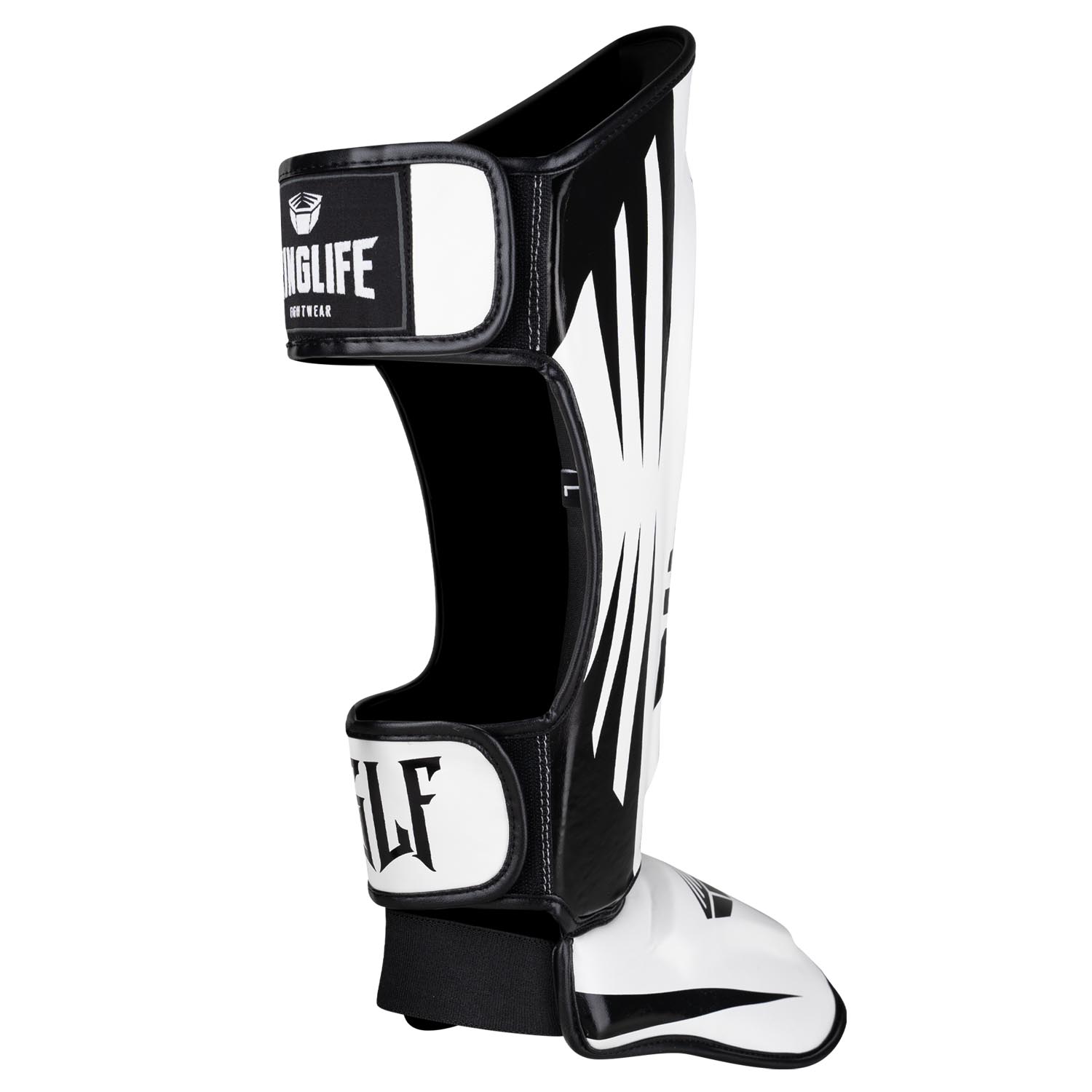 RINGLIFE Shin Guards - No.1 white-black XL