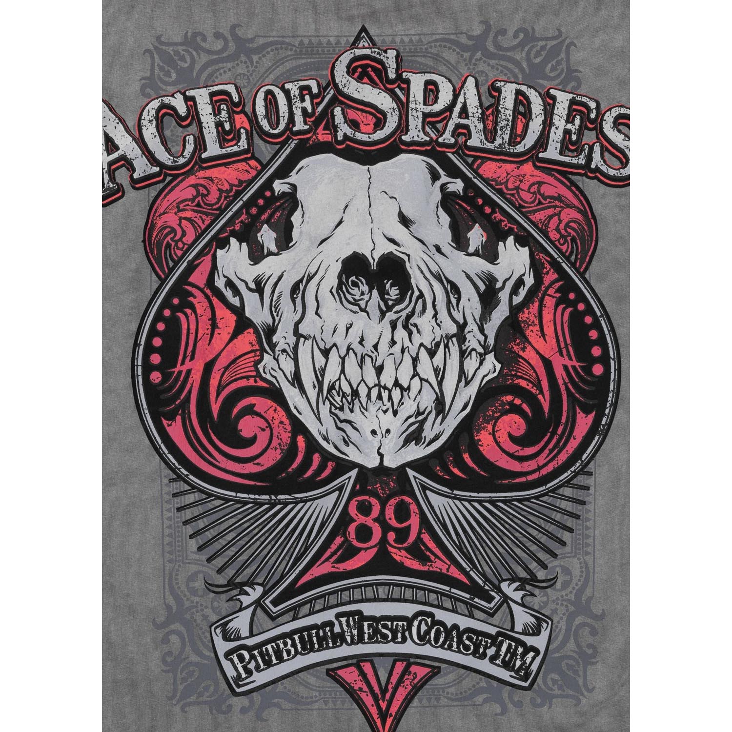Pit Bull West Coast T-Shirt, Ace Of Spades 2, grey, XXXL