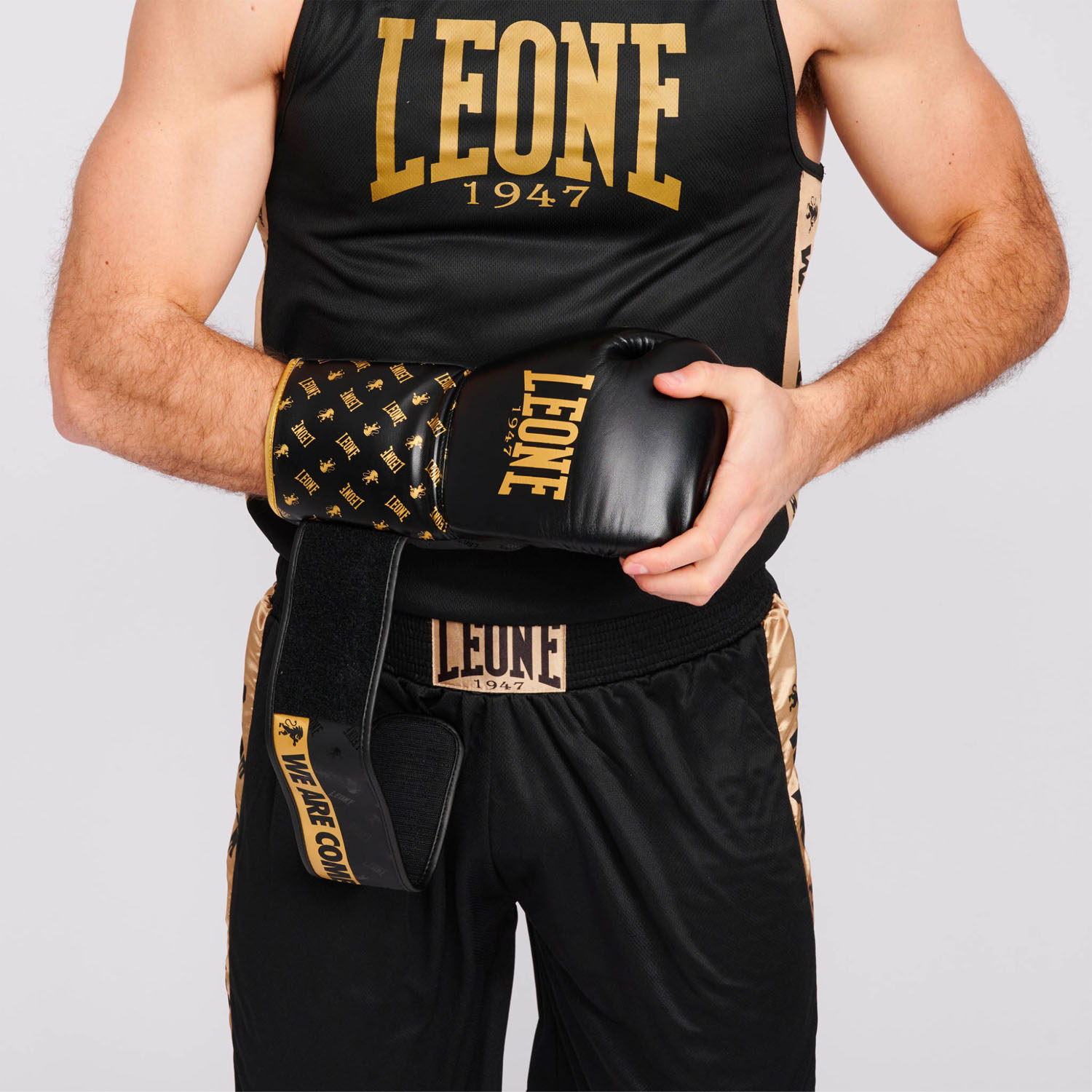 LEONE Box Pants, DNA, AB230, black-gold, S