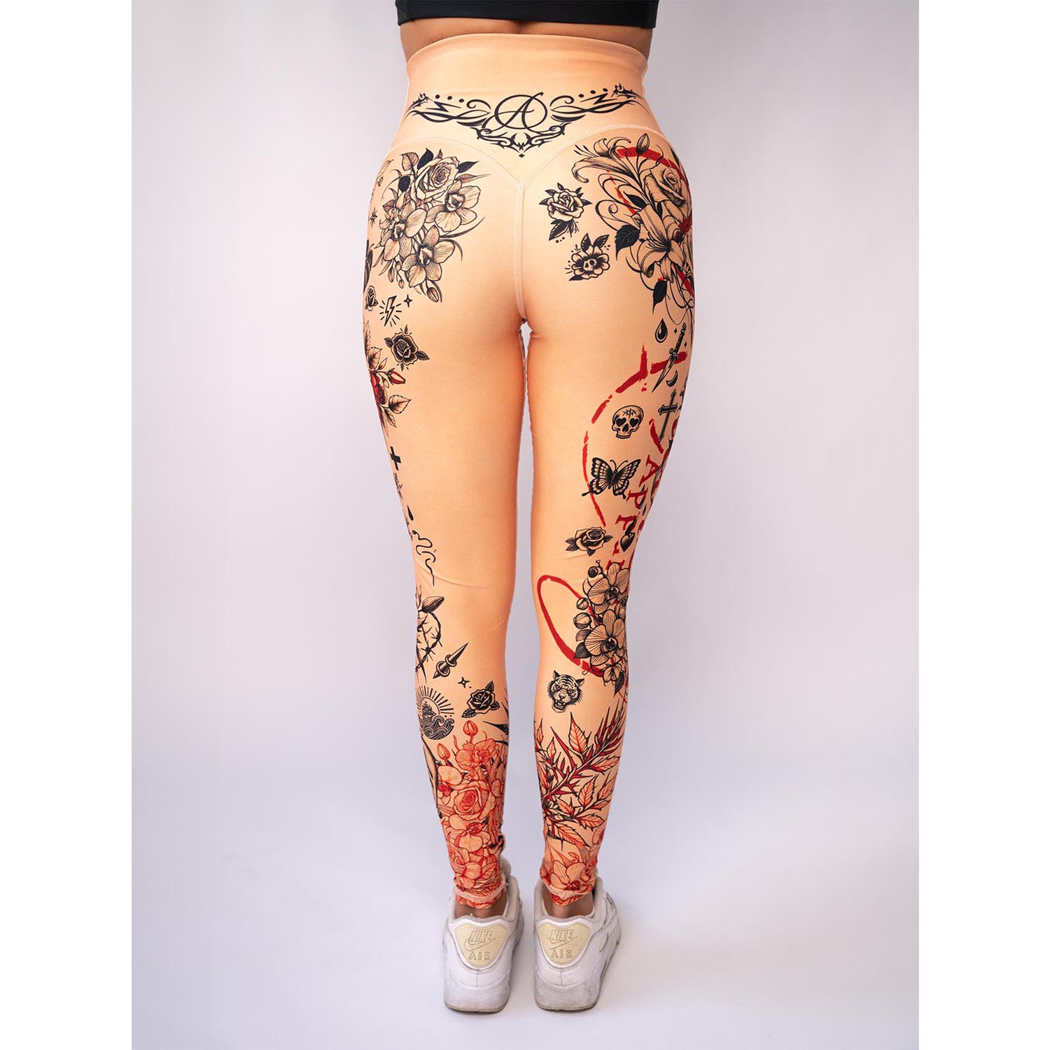 Anarchy Apparel Compression Leggings, Inked Athletica Nude, S