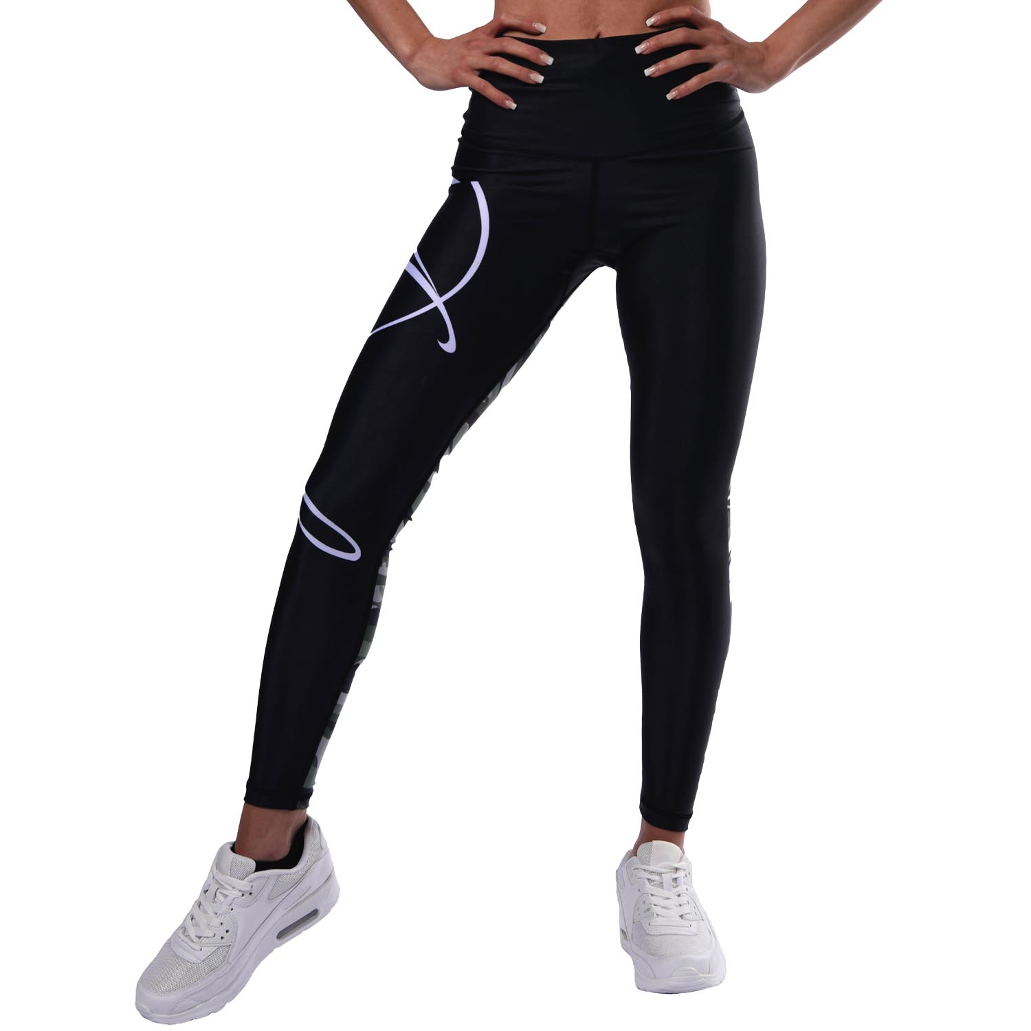 Anarchy Apparel Leggings, Symmetry Army, schwarz-grün, S
