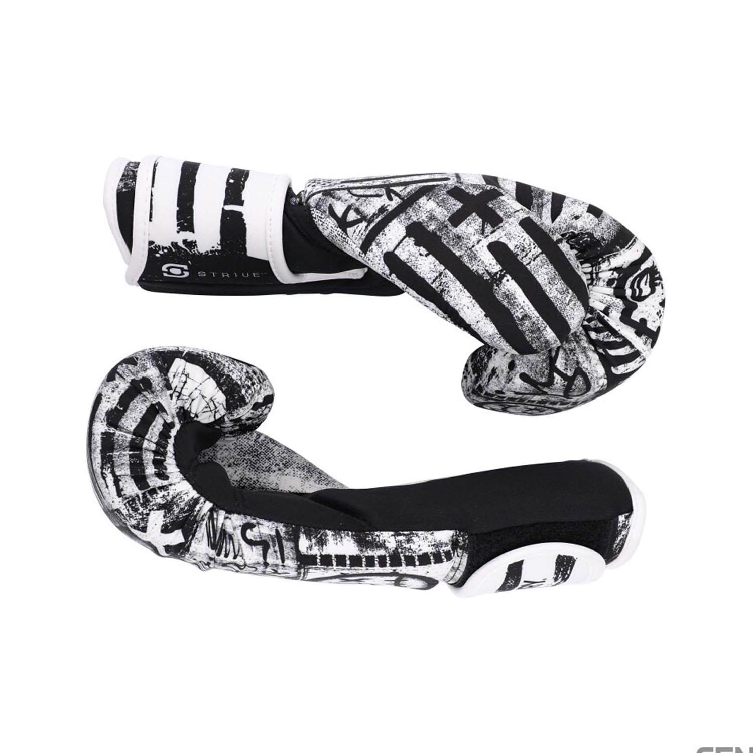 Century Boxing Gloves, Strive, Strength, Washable, black-white, 10 Oz