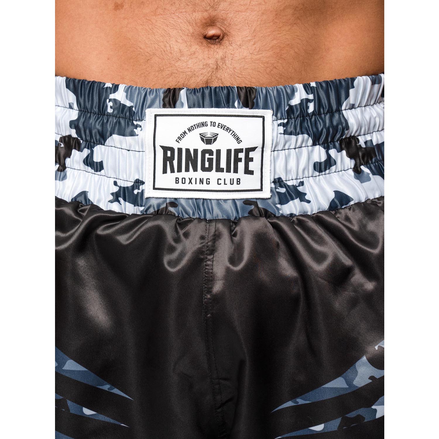 RINGLIFE Boxing Shorts, Unit, black-grey camo, XXL