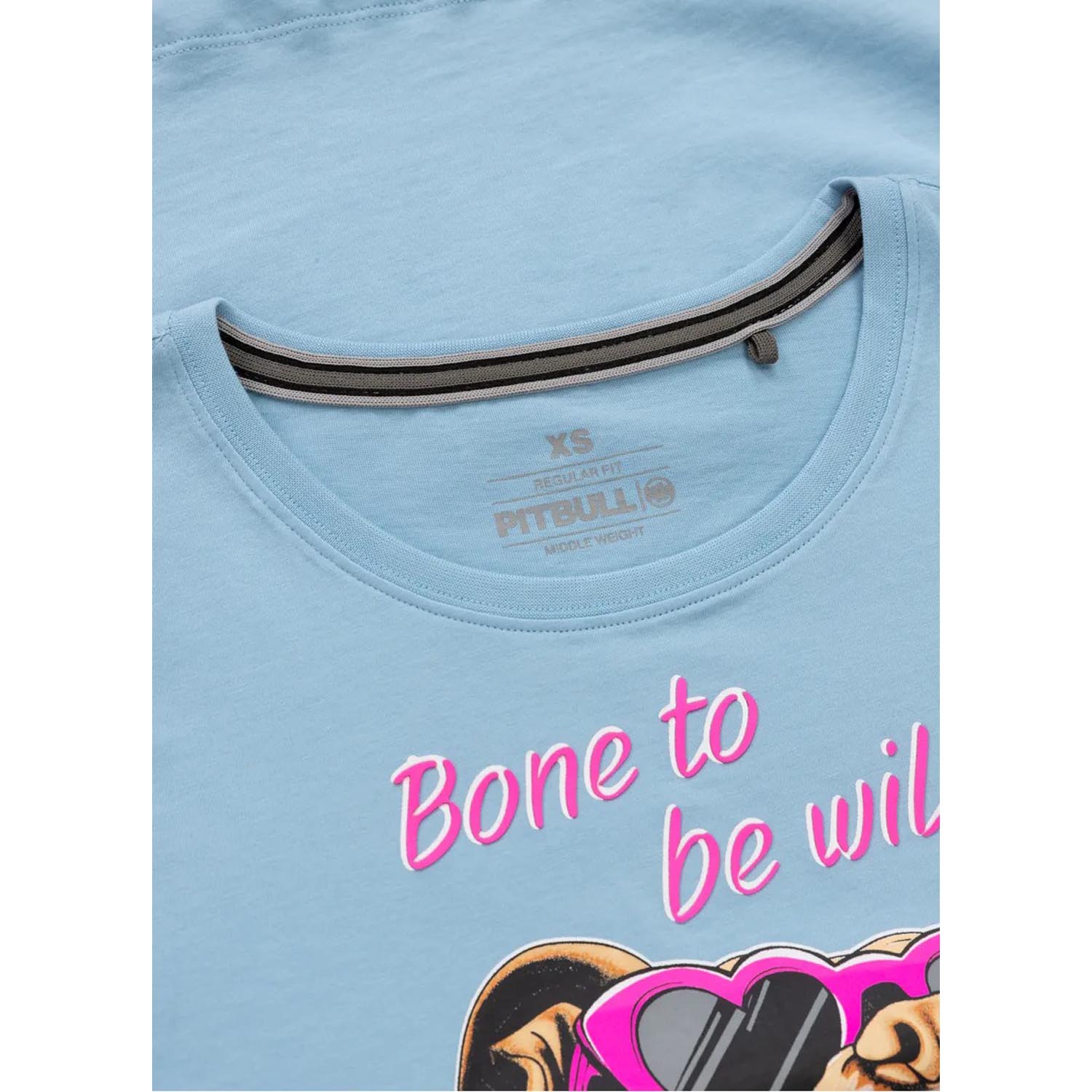 Pit Bull West Coast T-Shirt, Women, Sunglasses Dog, light blue, XL