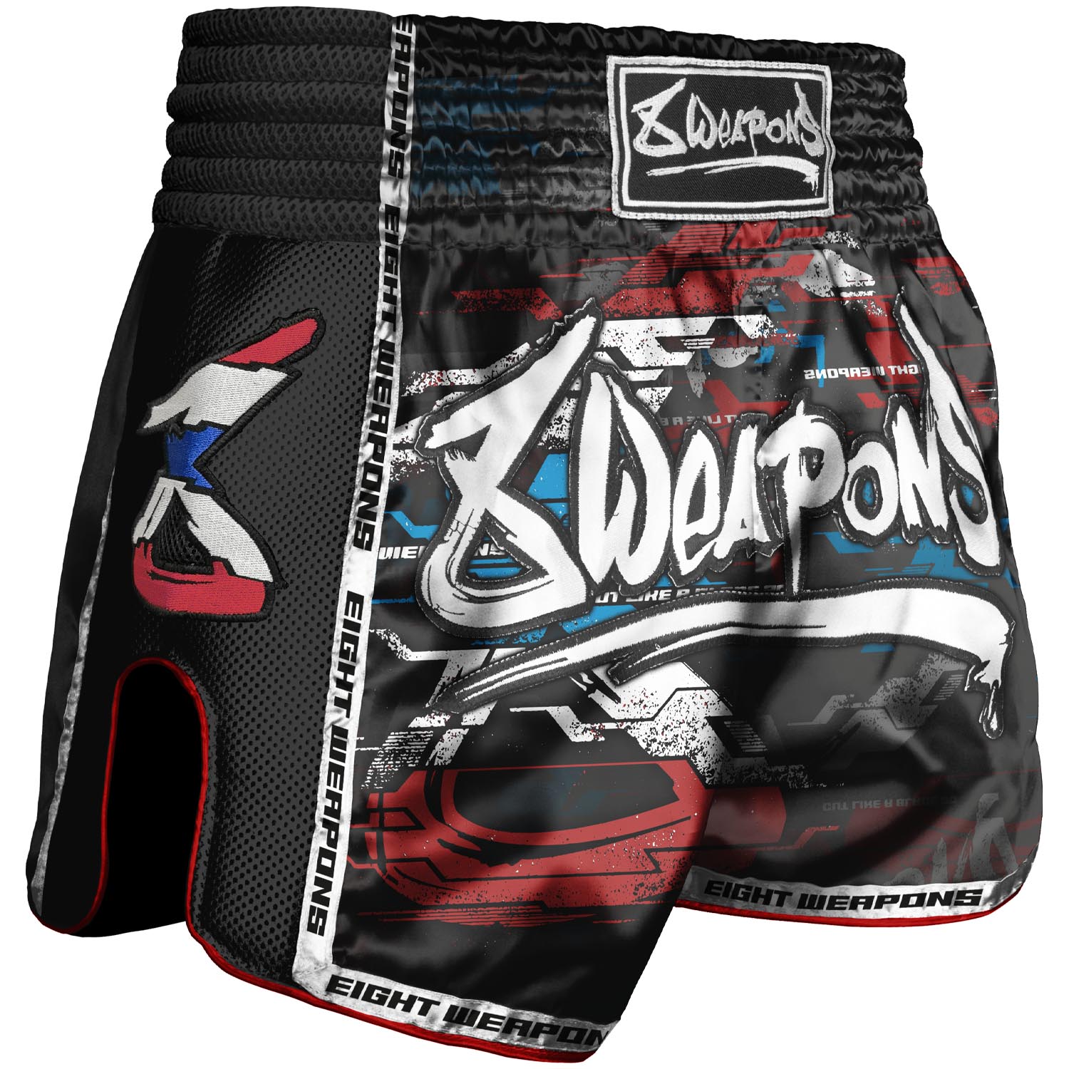 8 WEAPONS Muay Thai Shorts, Cut like a Blade 2.0, black, XL