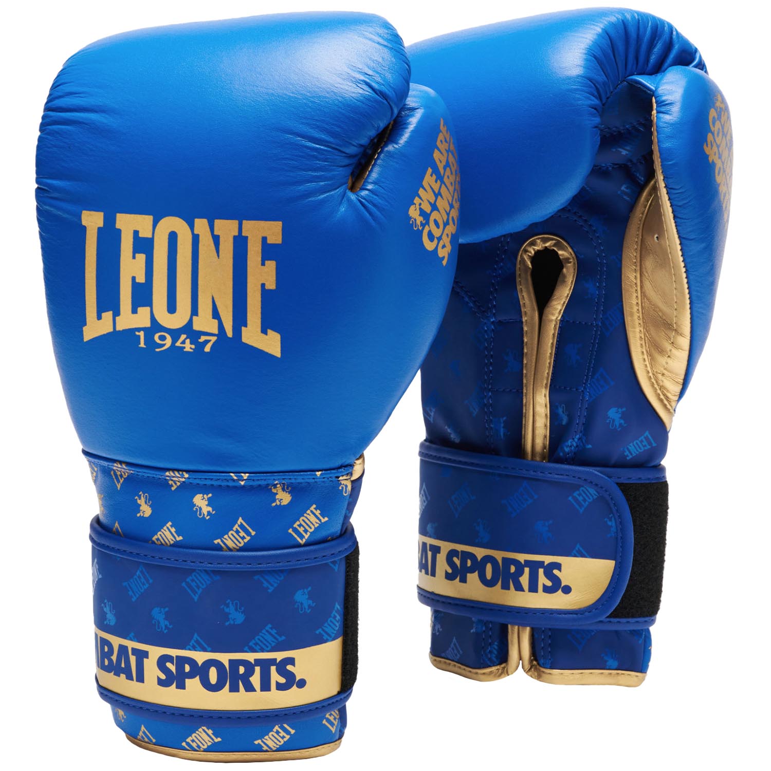 LEONE Boxing Gloves, DNA, GN220, blue-gold 10 Oz