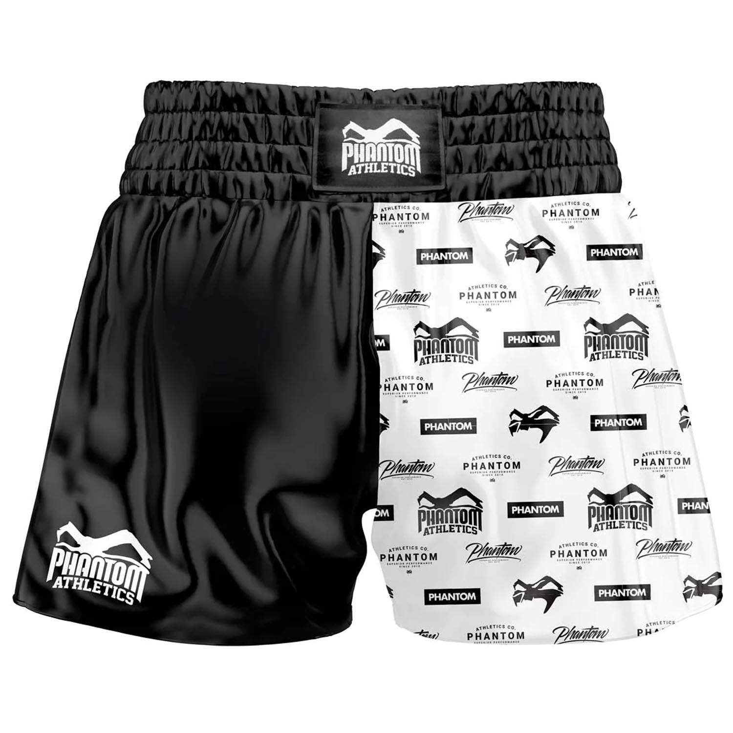 Phantom Athletics Muay Thai Shorts, Legend, schwarz-weiß, XL