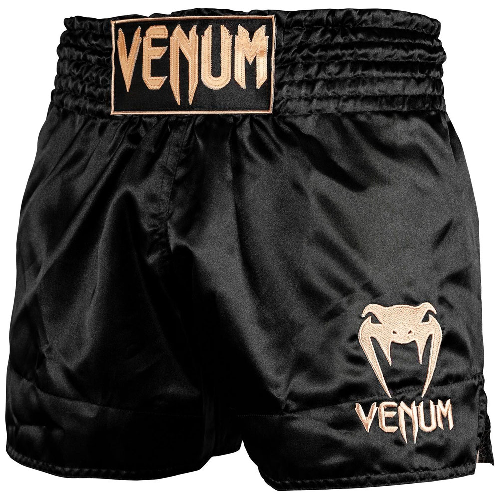 VENUM Muay Thai Shorts, Classic, black-gold, M
